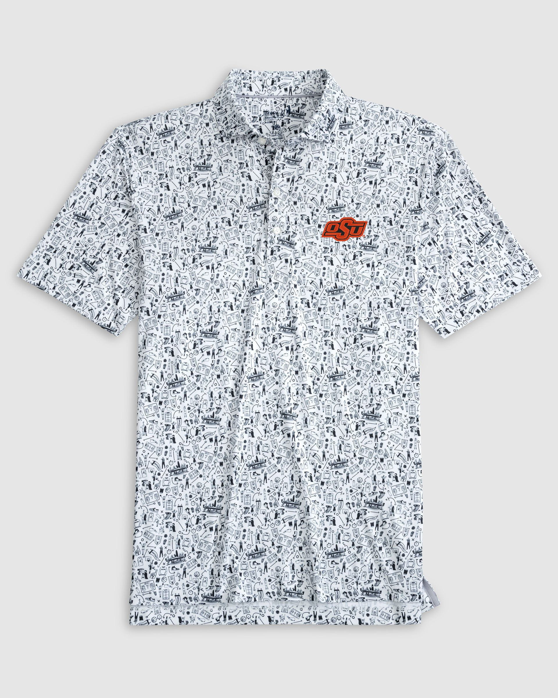 Oklahoma State Hoop There It Is Printed Performance Jersey Polo