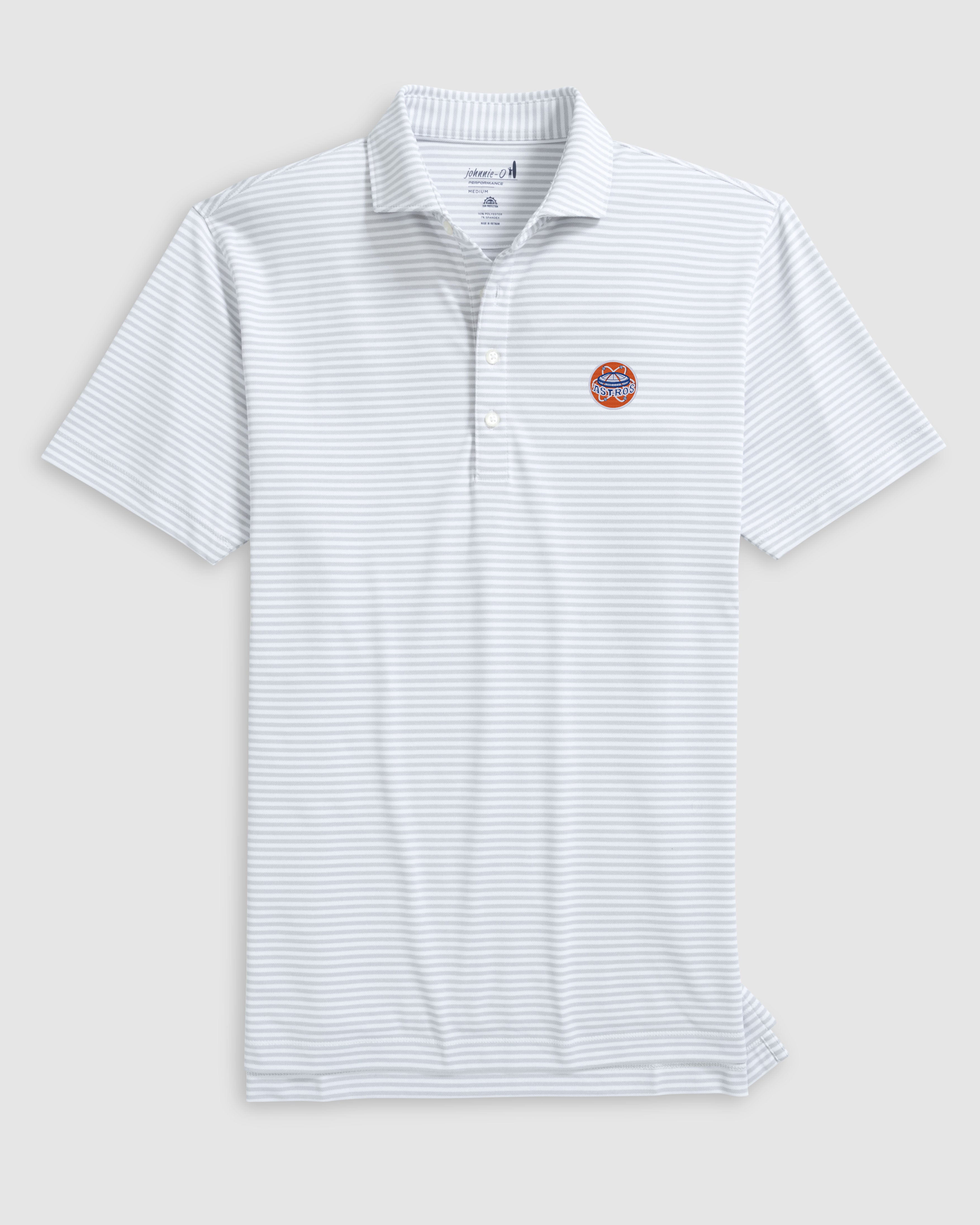 Houston Astros Stetsons Performance Mesh Polo - Cooperstown Logo
