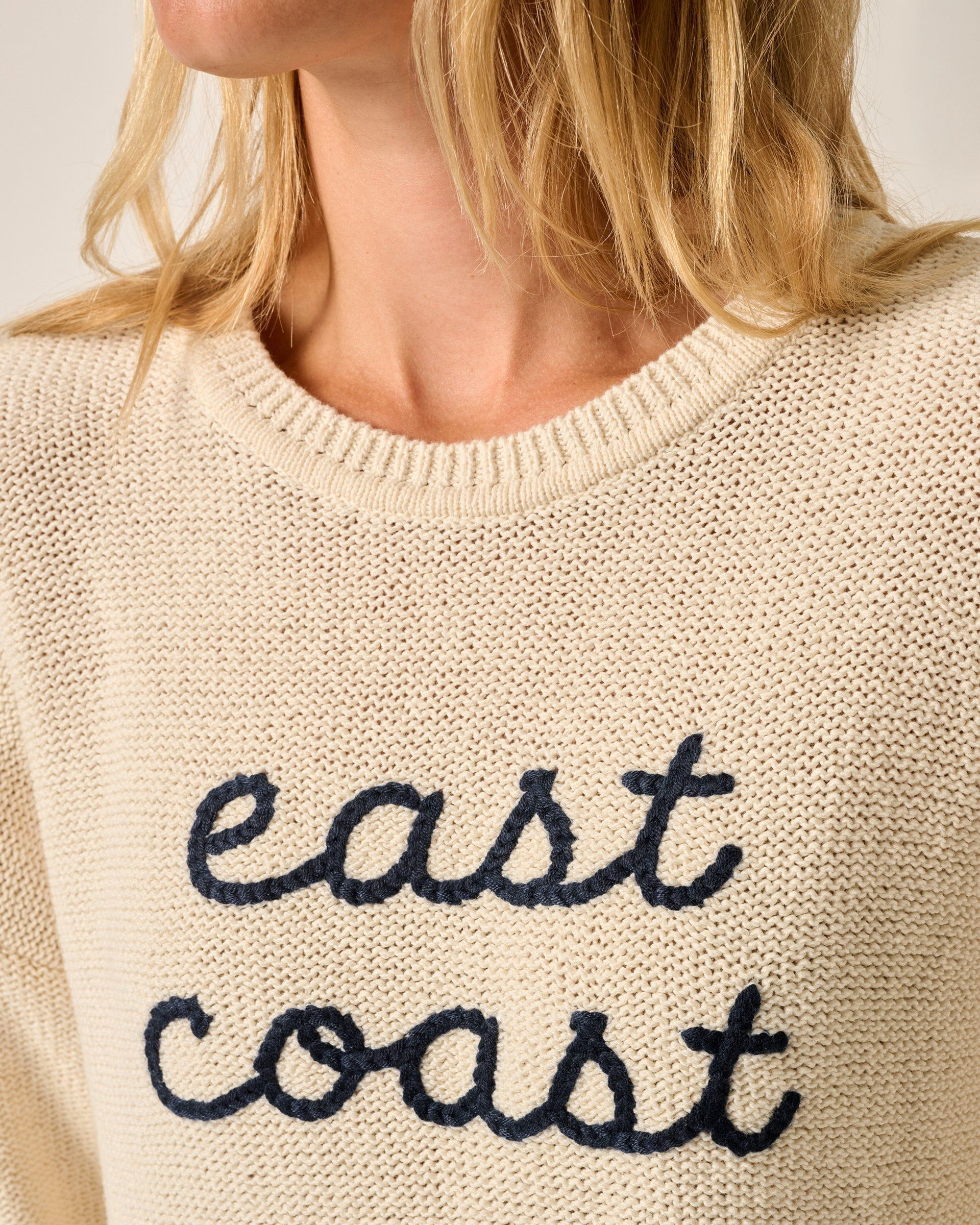 Coastal Chloe Cotton Blend Crewneck Sweater