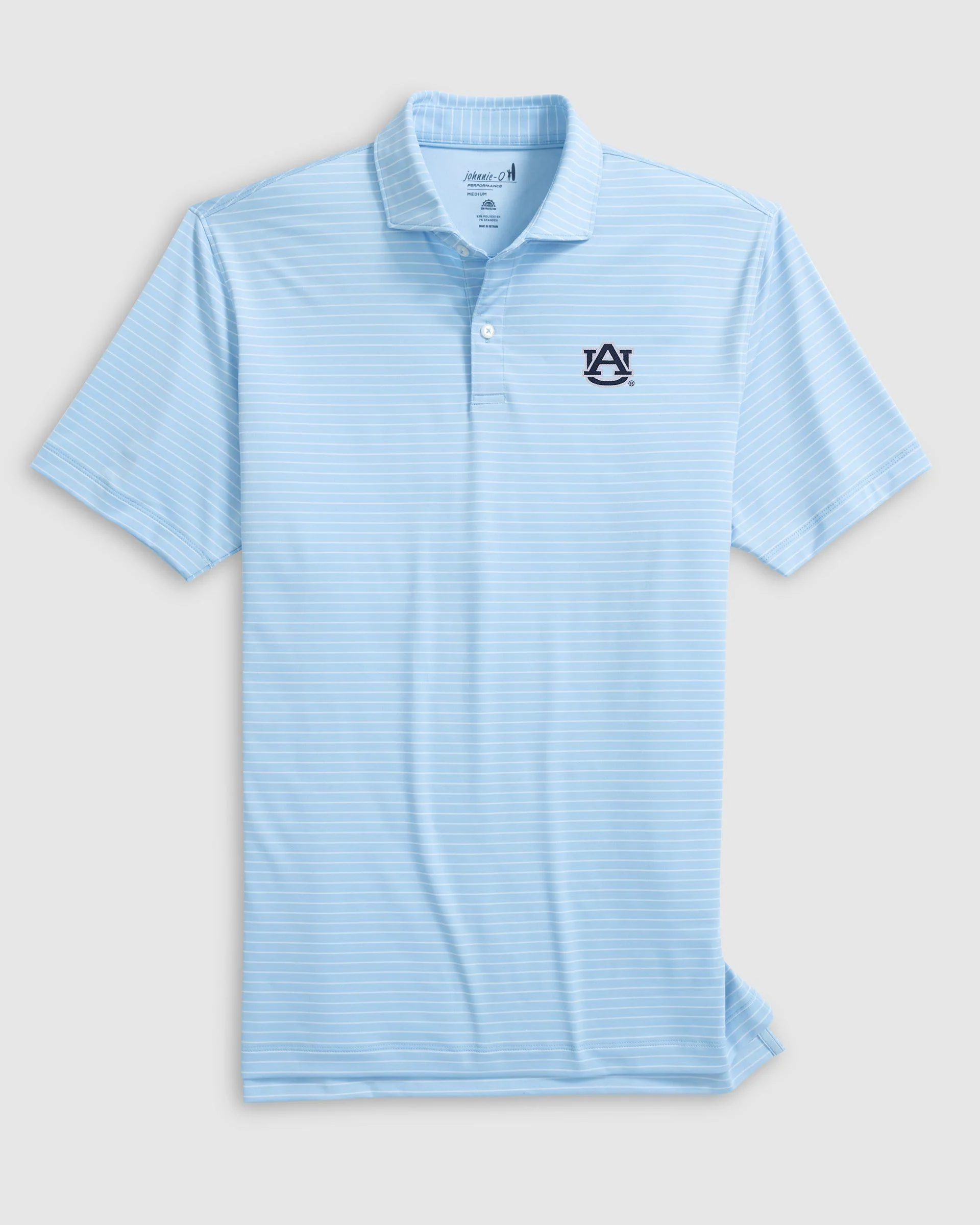 Auburn Beau Striped Performance Jersey Polo