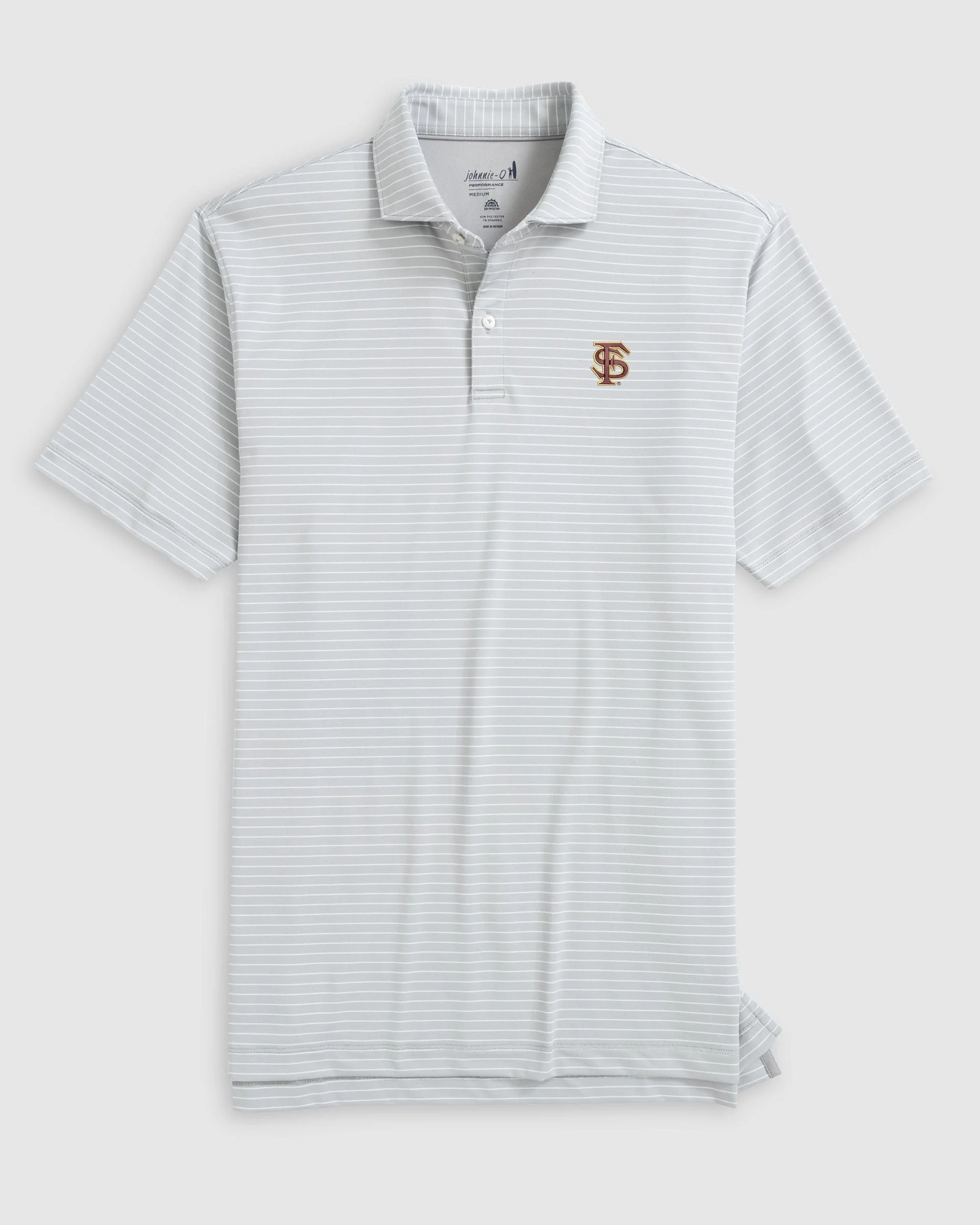 Florida State Beau Striped Performance Jersey Polo - Baseball Logo