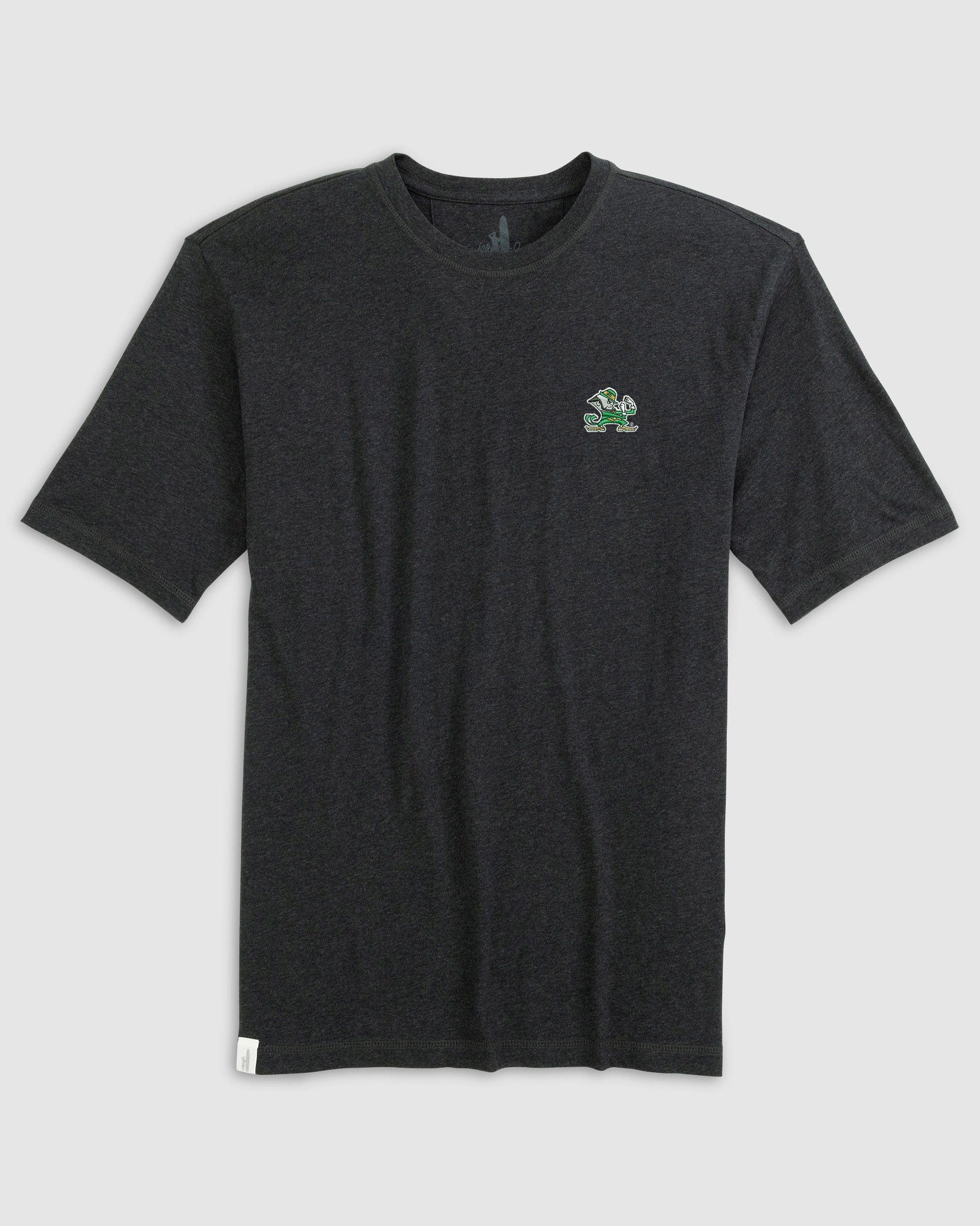 Notre Dame Heathered Spencer Cotton T-Shirt - Leprechaun Logo