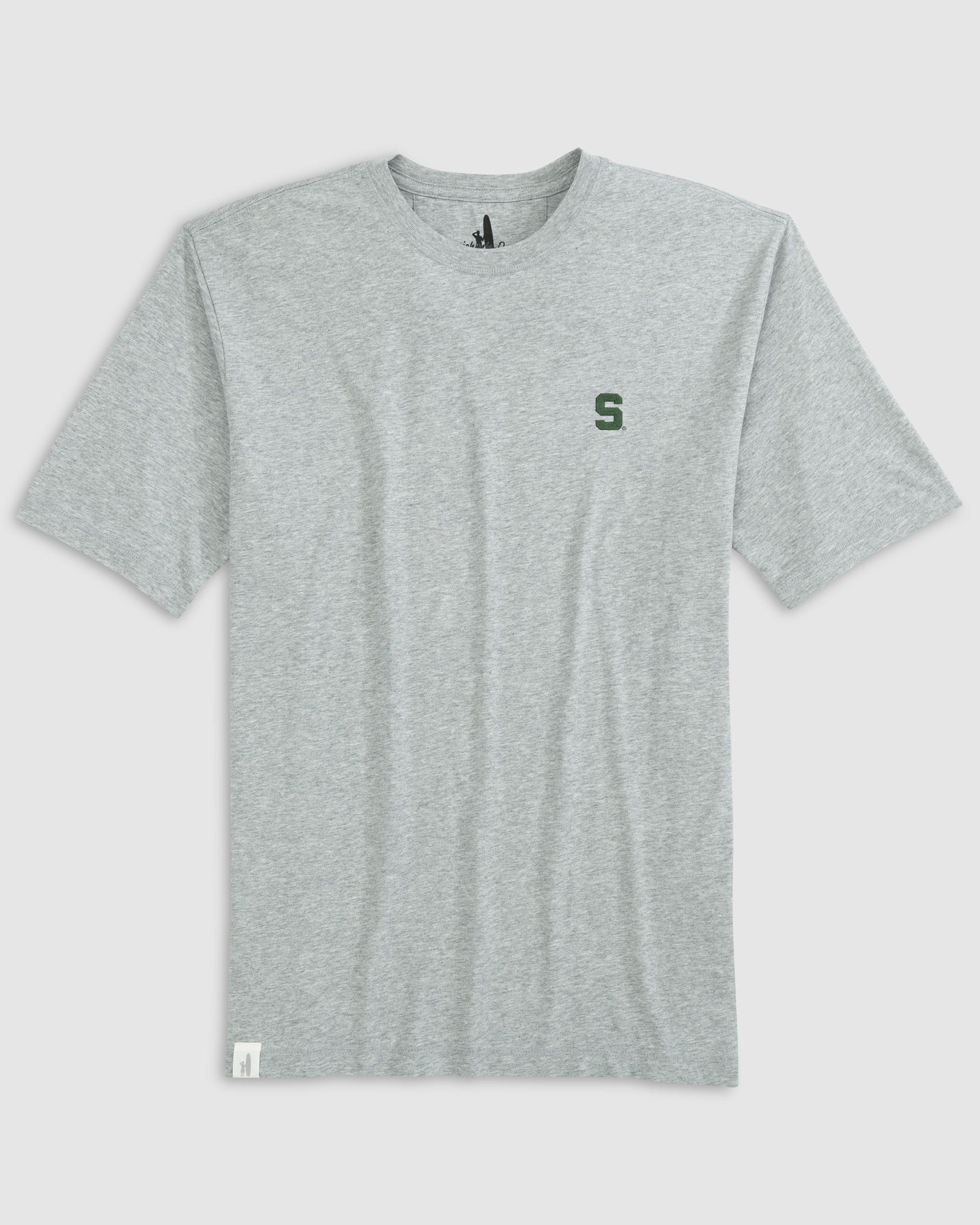 Michigan State University Heathered Spencer Cotton T-Shirt - S Logo
