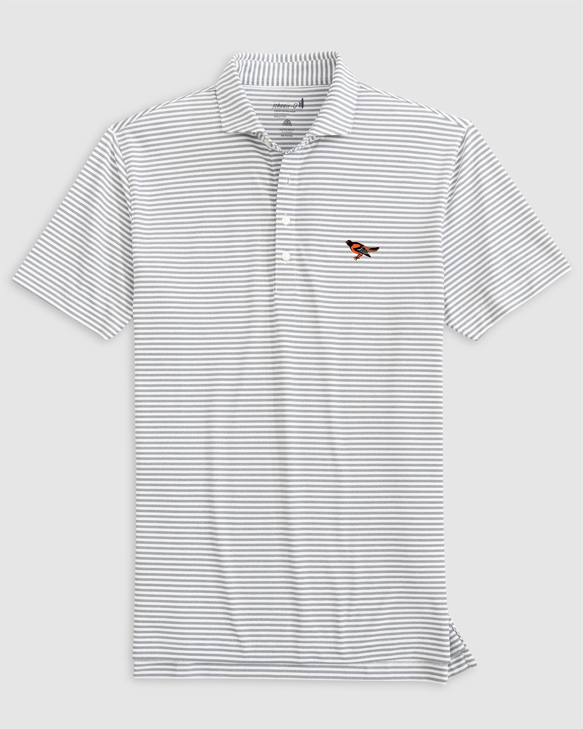 Baltimore Orioles Stetsons Performance Mesh Polo - Cooperstown Logo