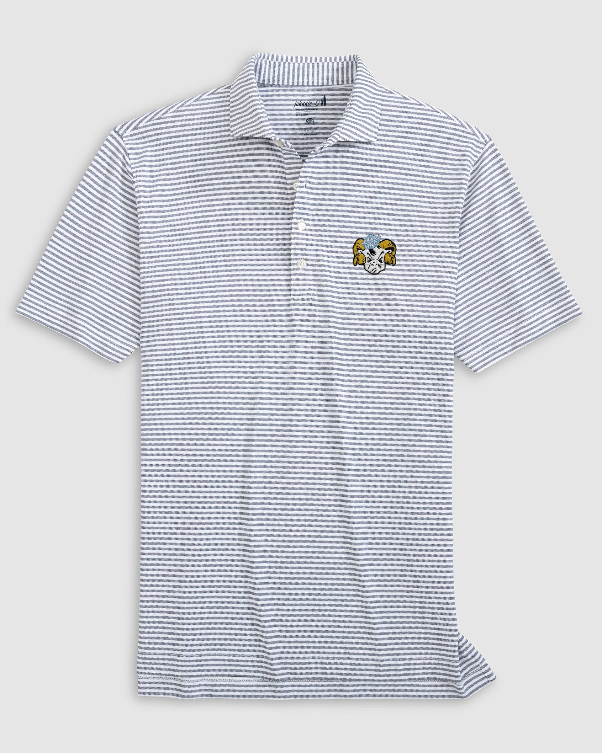 North Carolina Stetsons Striped Performance Mesh Polo - Vault Logo