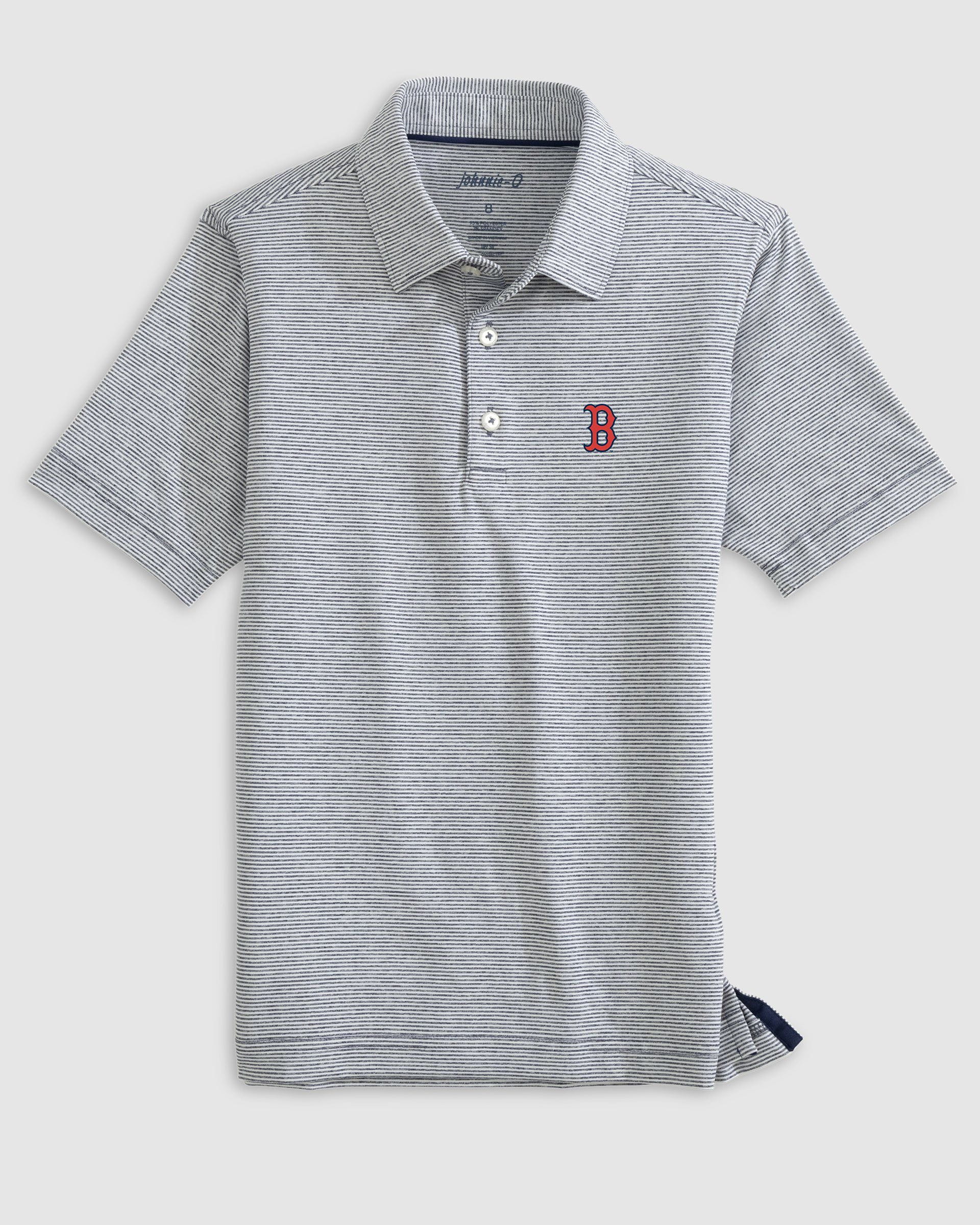 Boston Red Sox Lyndonn Jr. Striped Jersey Performance Polo