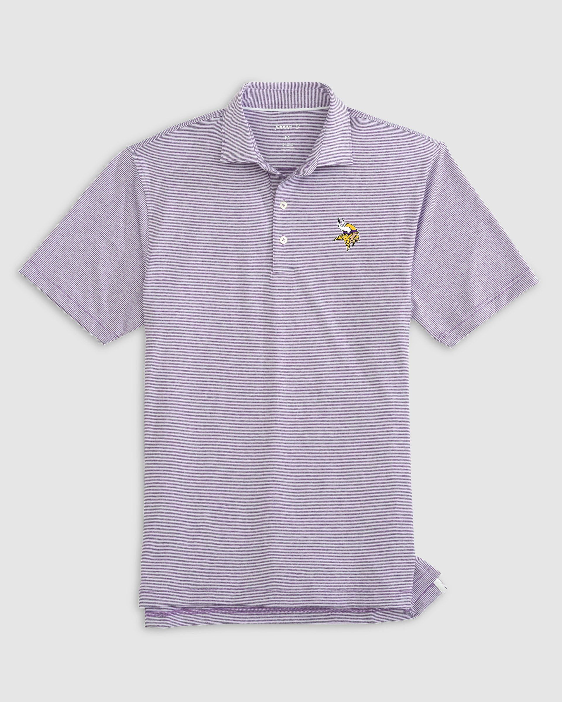 Minnesota Vikings Lyndonn Striped Performance Jersey Polo