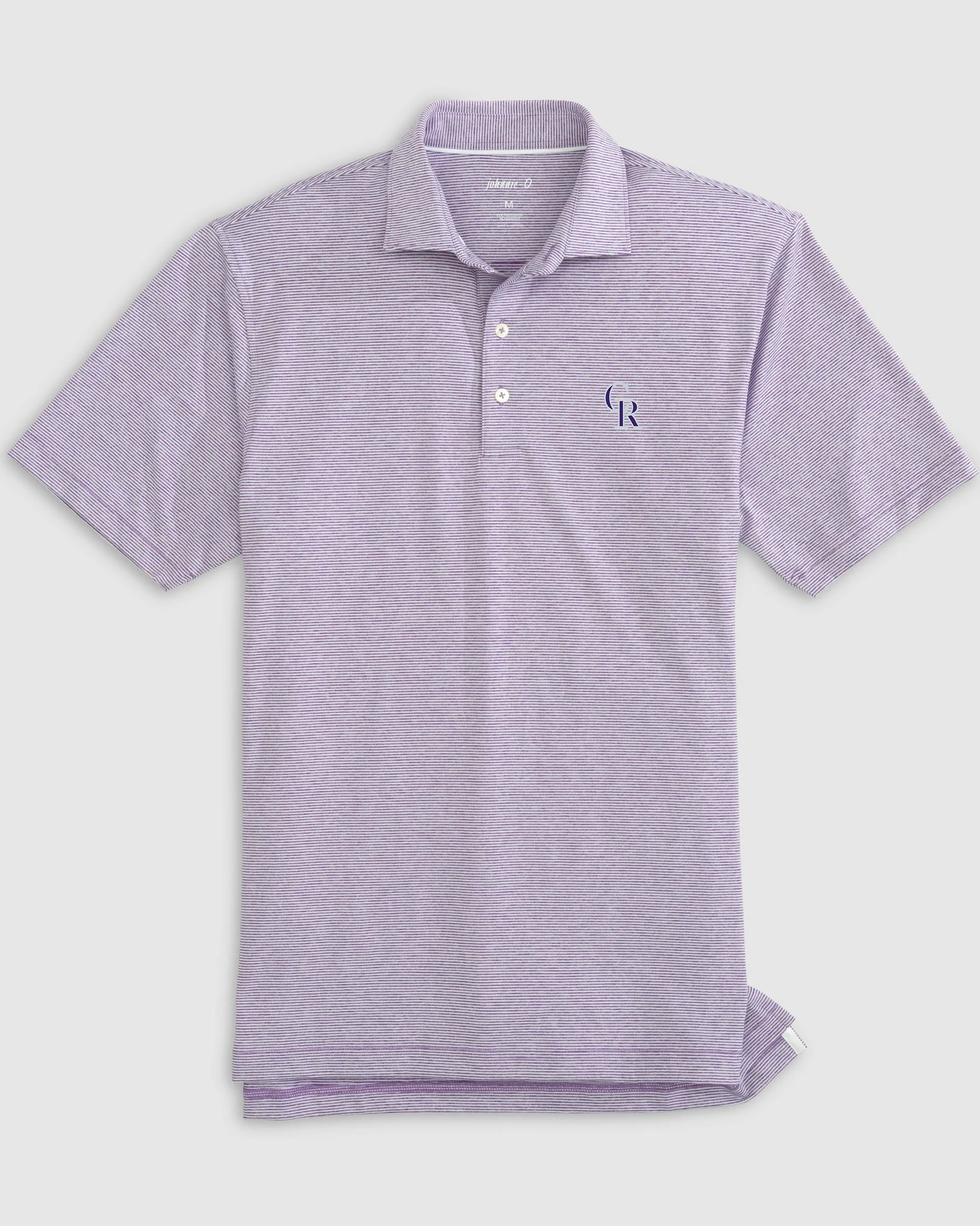Colorado Rockies Lyndonn Striped Jersey Performance Polo