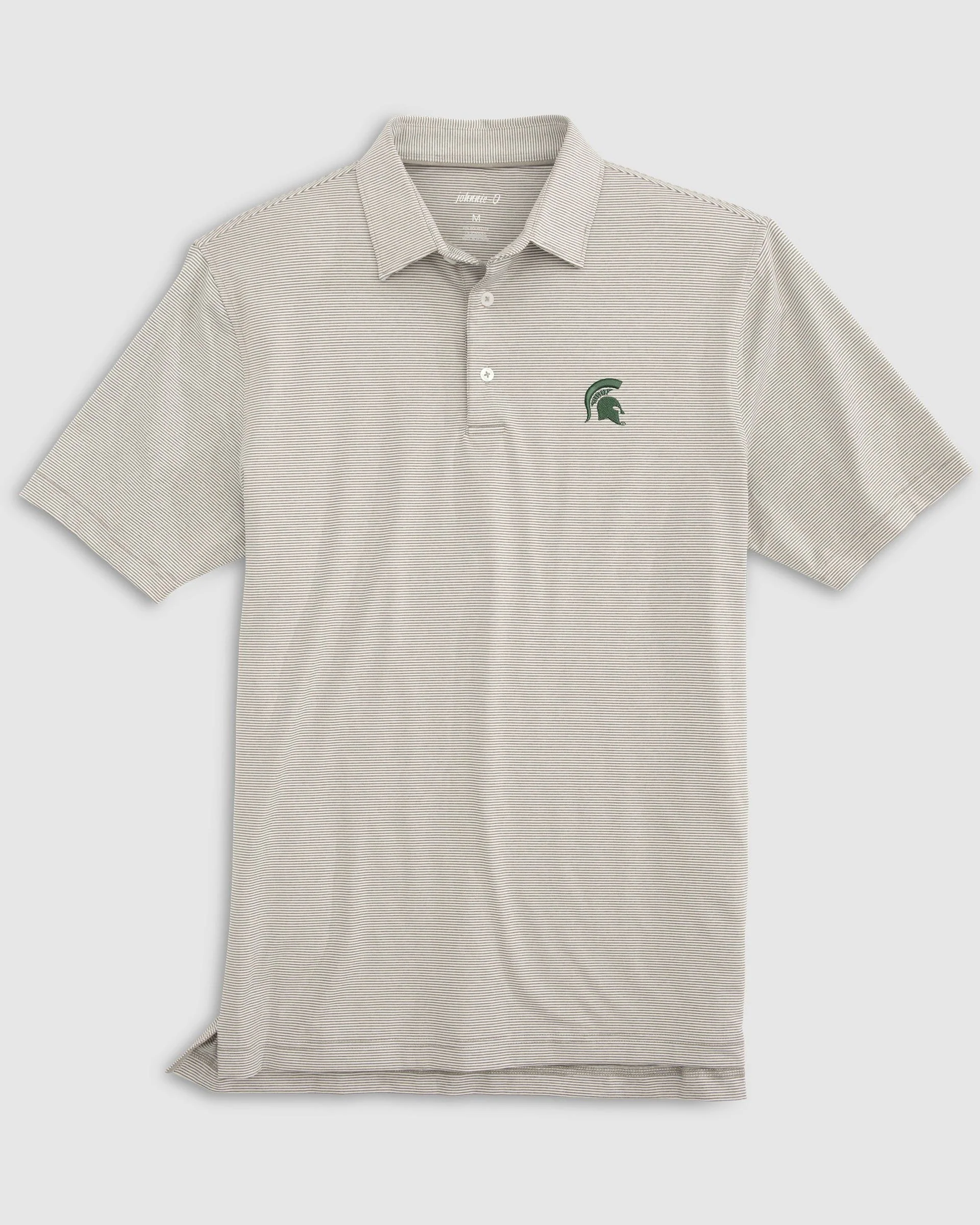 Michigan State Lyndonn Striped Jersey Performance Polo