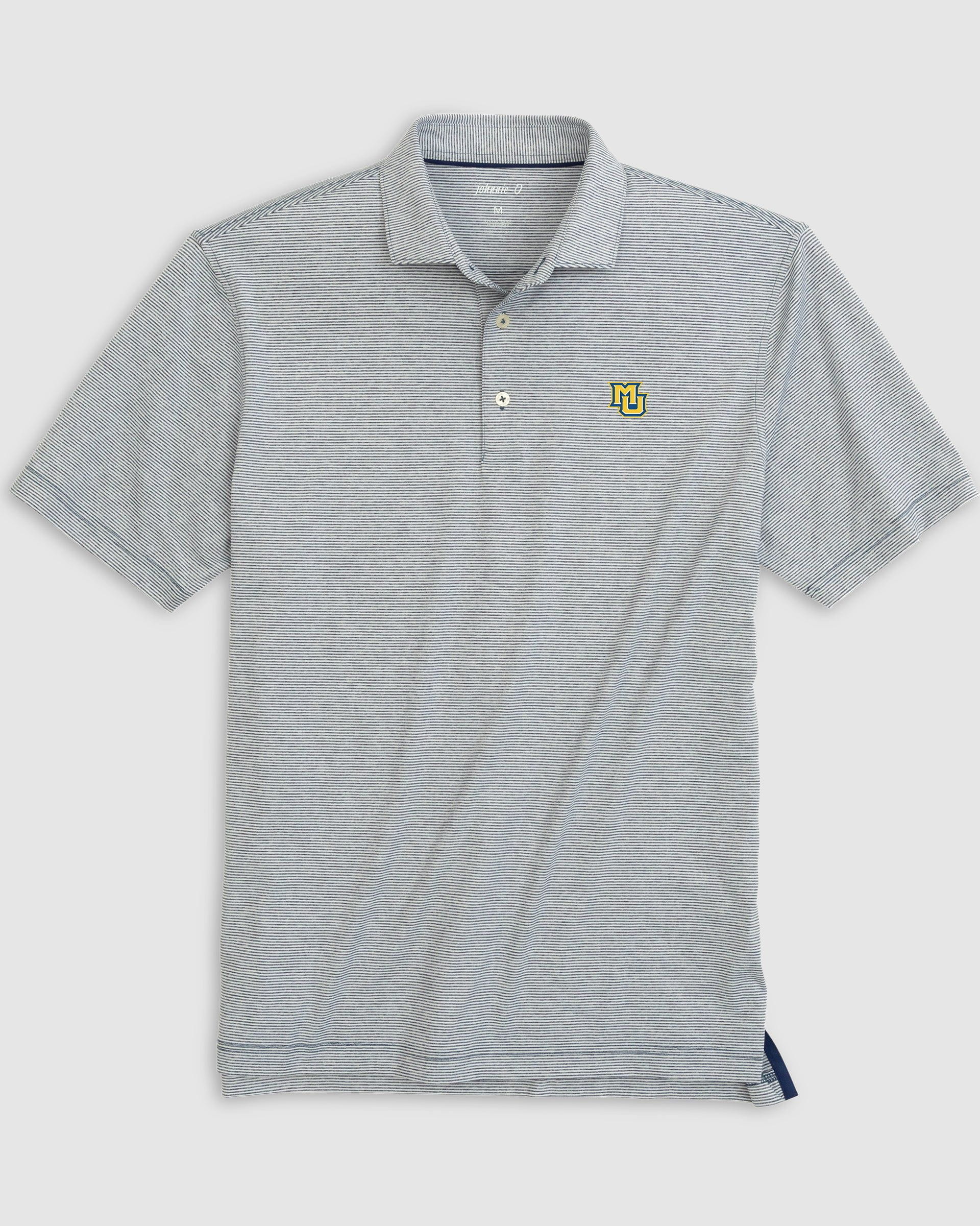 Marquette Lyndonn Striped Jersey Performance Polo