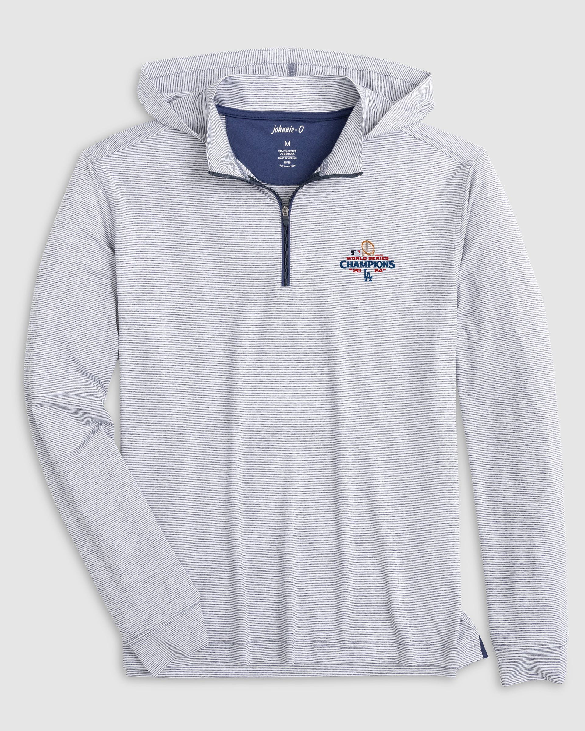 Los Angeles Dodgers Hybrid Performance 1/4 Zip Hoodie - 2024 World Series Champions Logo
