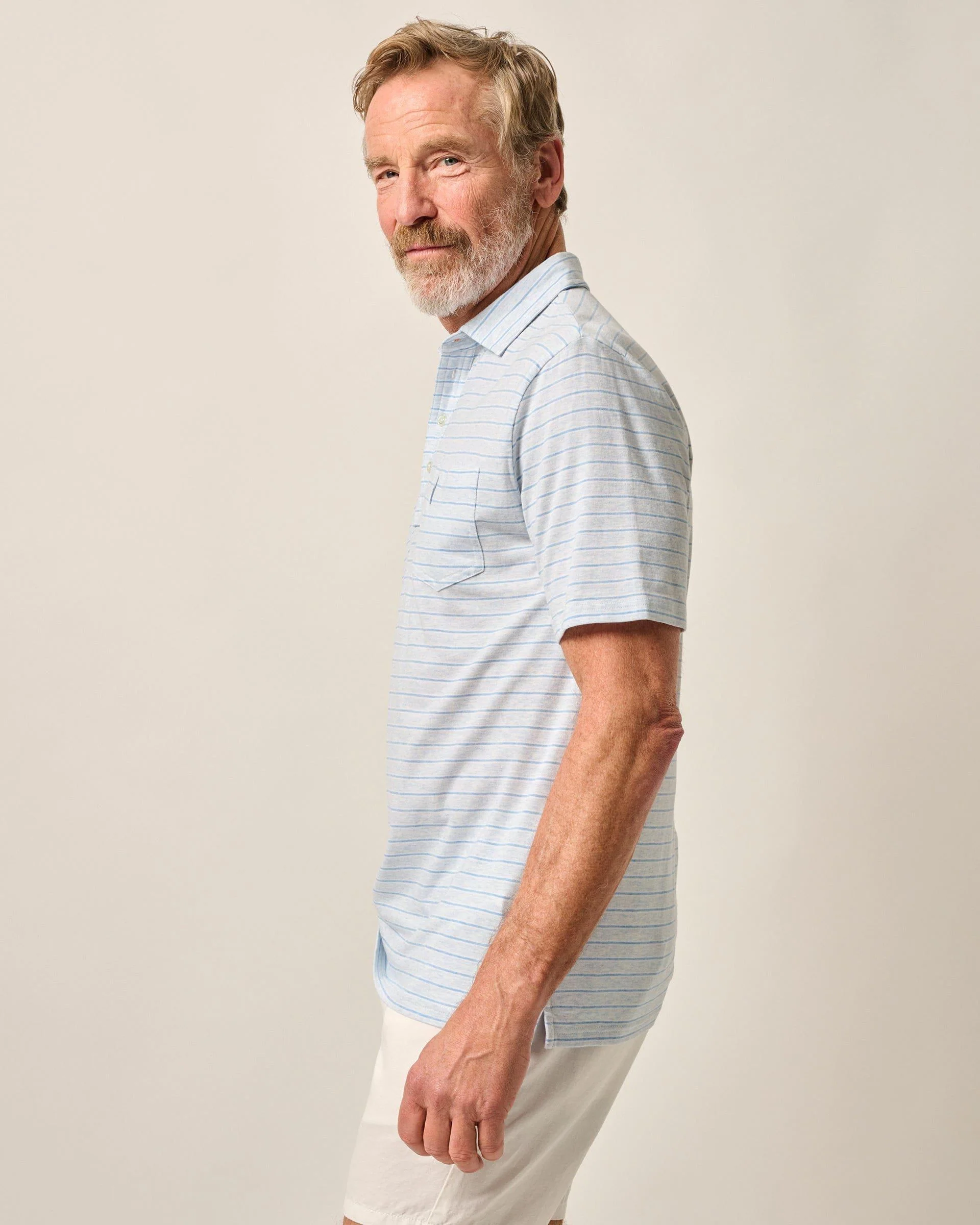 Original 4-Button Polo - Matthis Stripe