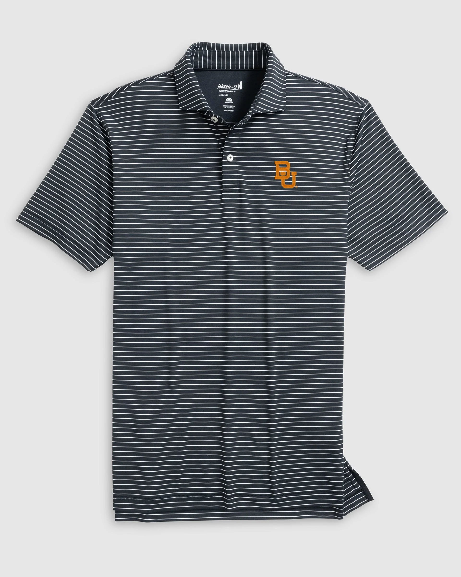 Baylor Beau Striped Performance Jersey Polo