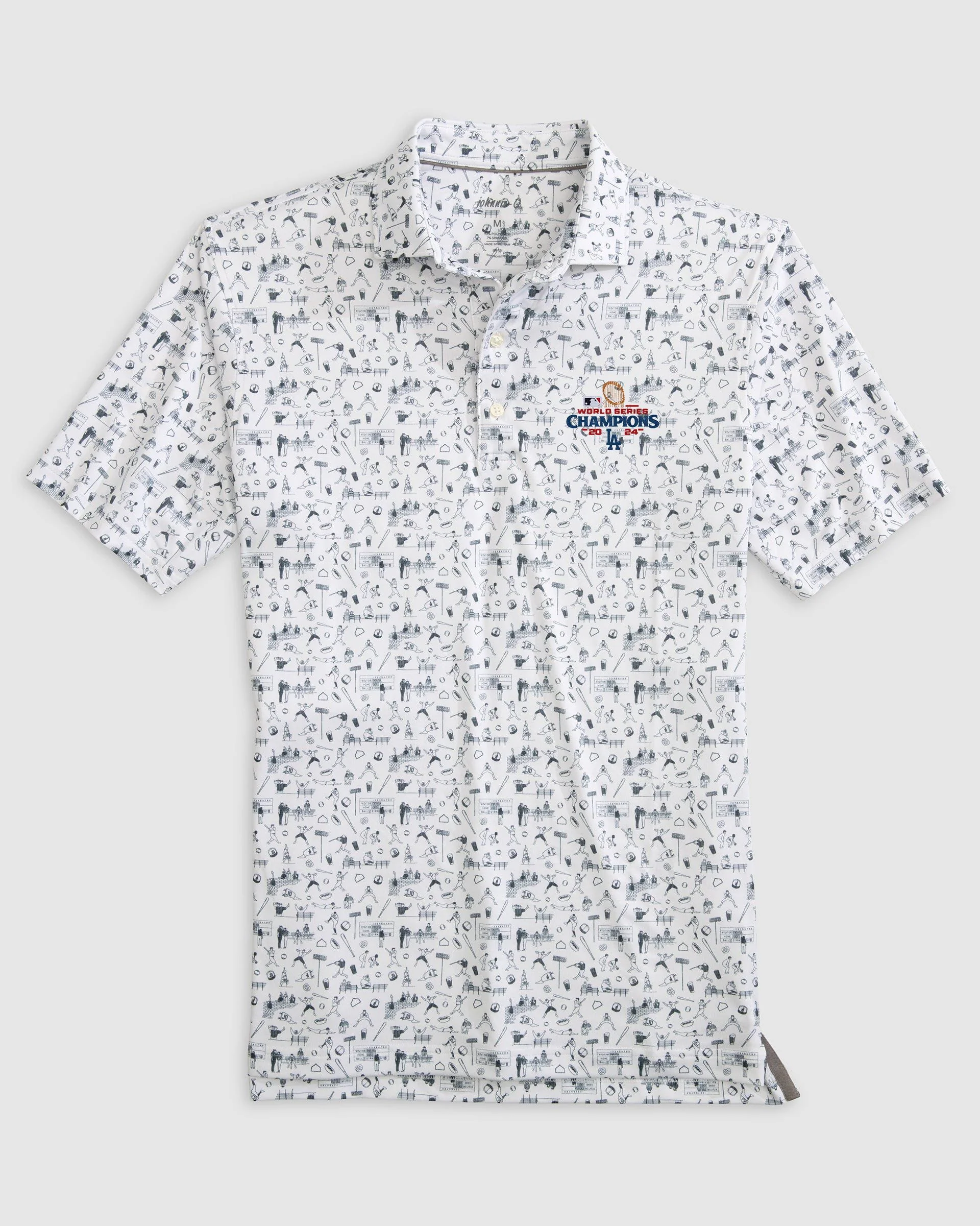 Los Angeles Dodgers Ballpark Printed Jersey Performance Polo - 2024 World Series Champions Logo