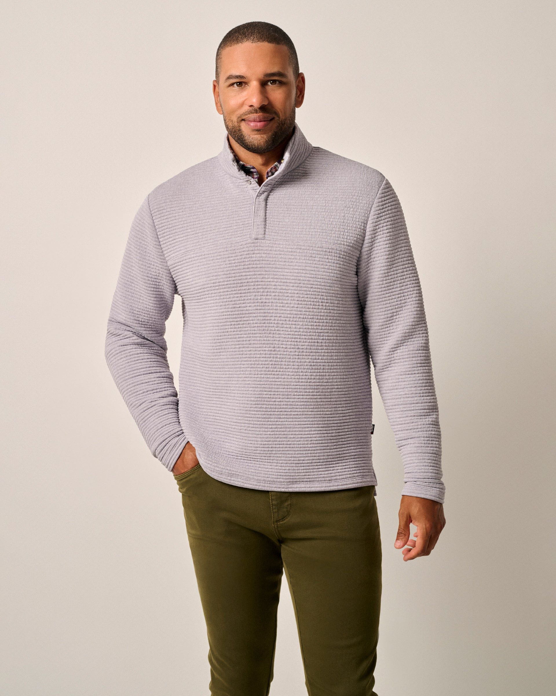 Benjy Heathered Henley Pullover
