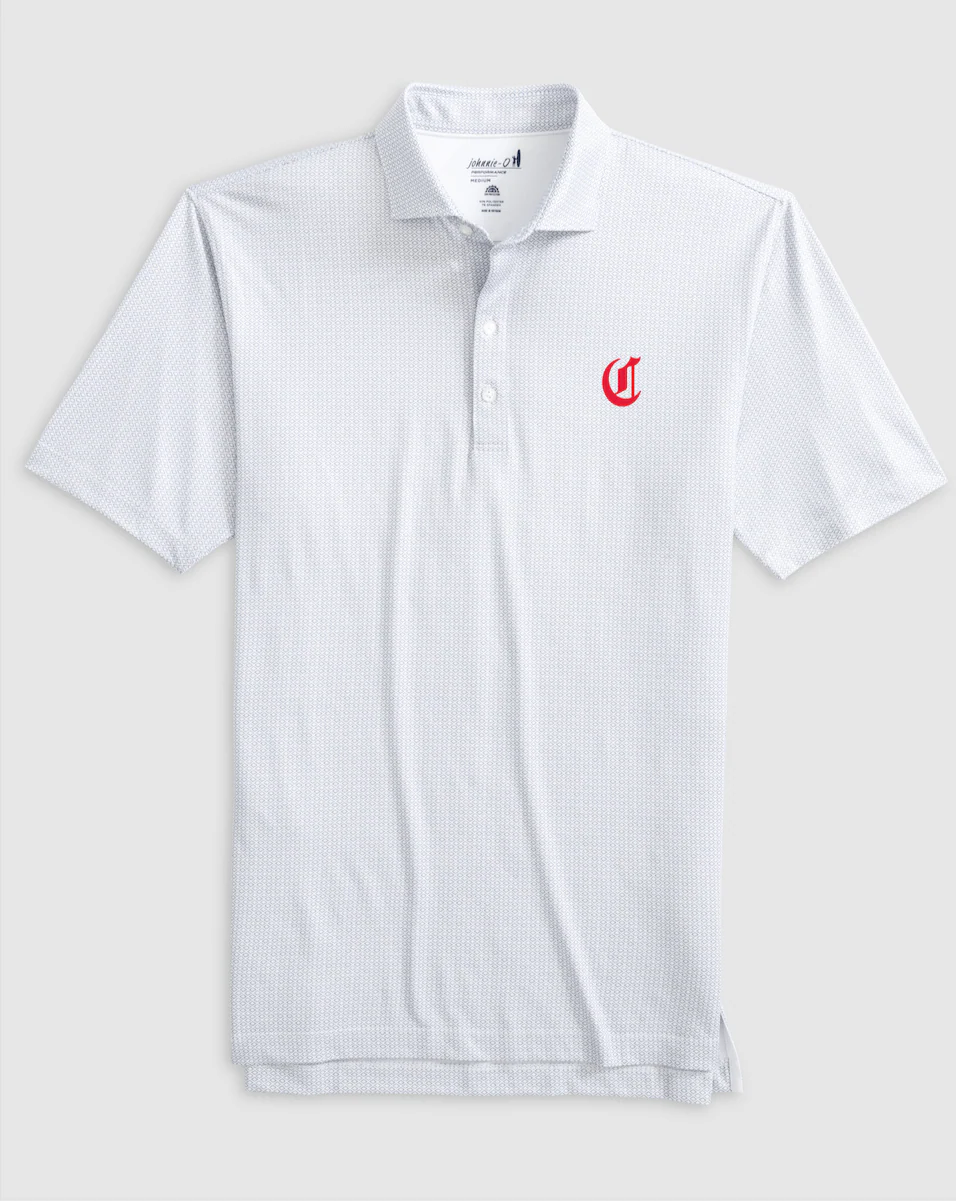 Cincinnati Reds Slade Performance Jersey Printed Polo - Cooperstown Logo