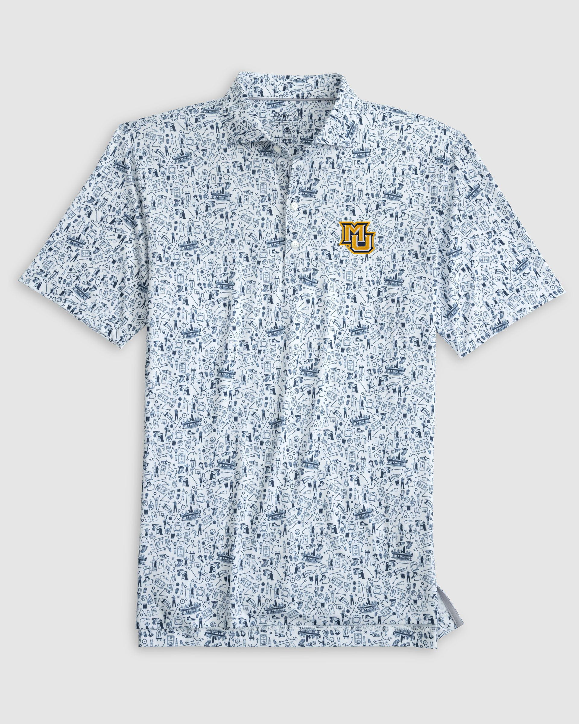 Marquette Hoop There It Is Printed Performance Jersey Polo