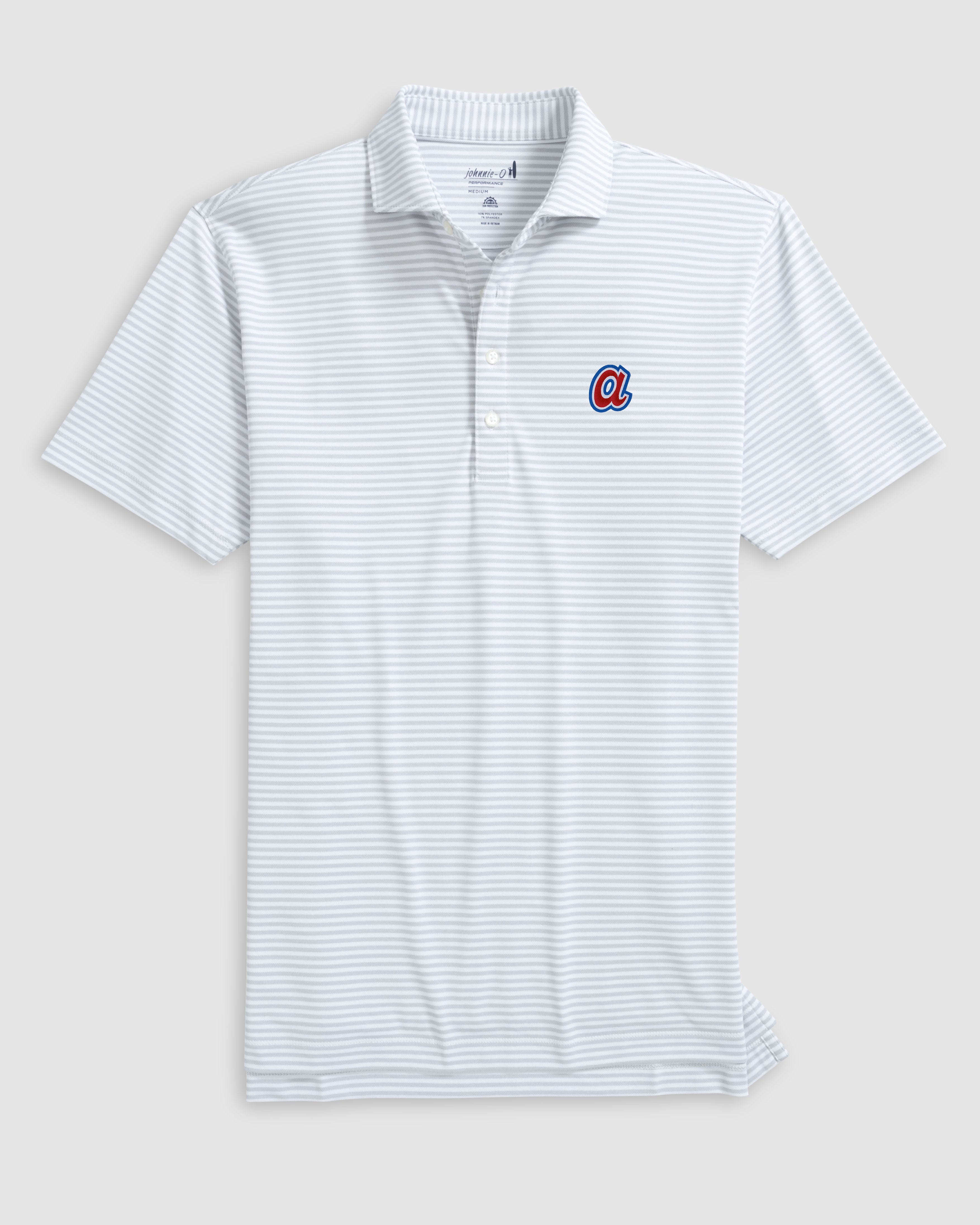 Atlanta Braves Stetsons Performance Mesh Polo - Cooperstown Logo