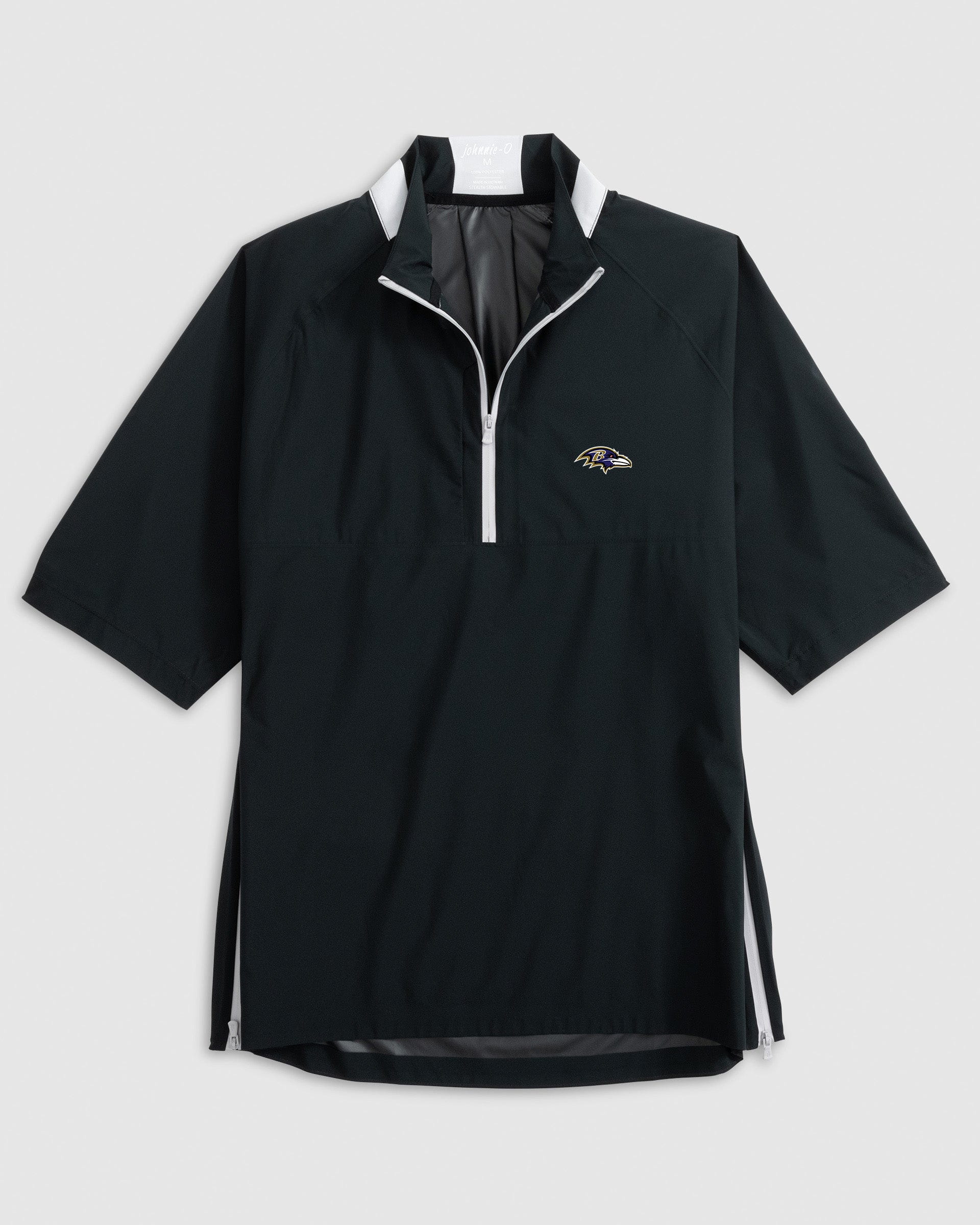 Baltimore Ravens Stealth Stowable Short Sleeve Packable Rain Jacket