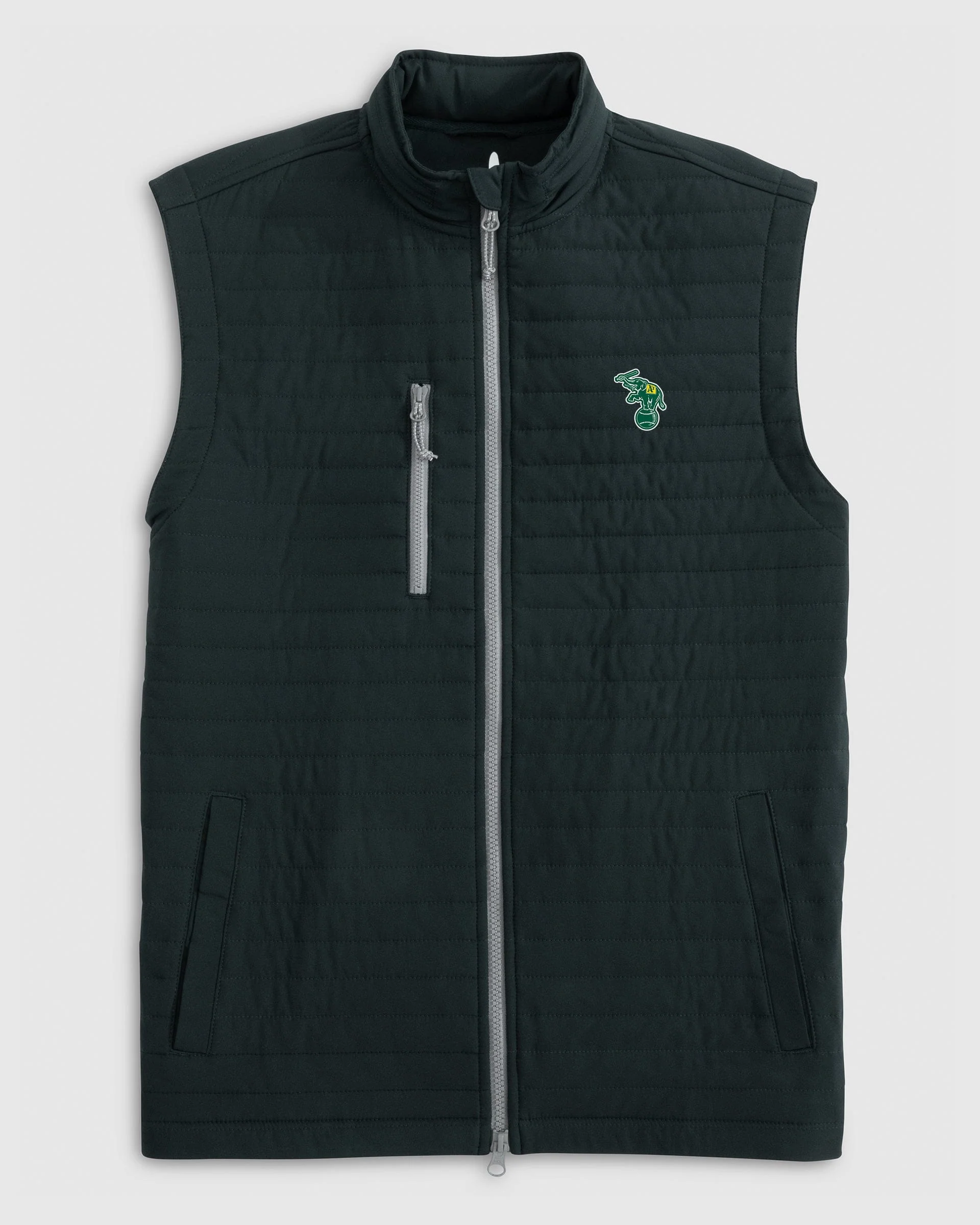 Oakland Athletics Crosswind Quilted Performance Vest - Cooperstown Logo