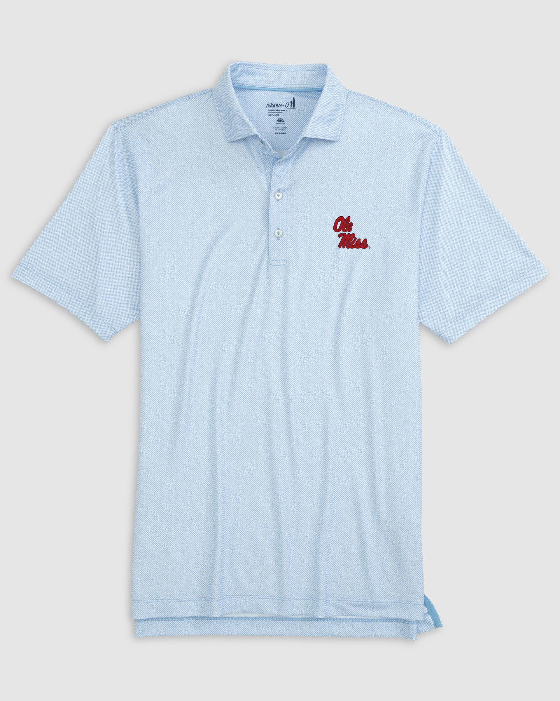 Ole Miss Hinson Jersey Performance Polo - Stacked Logo