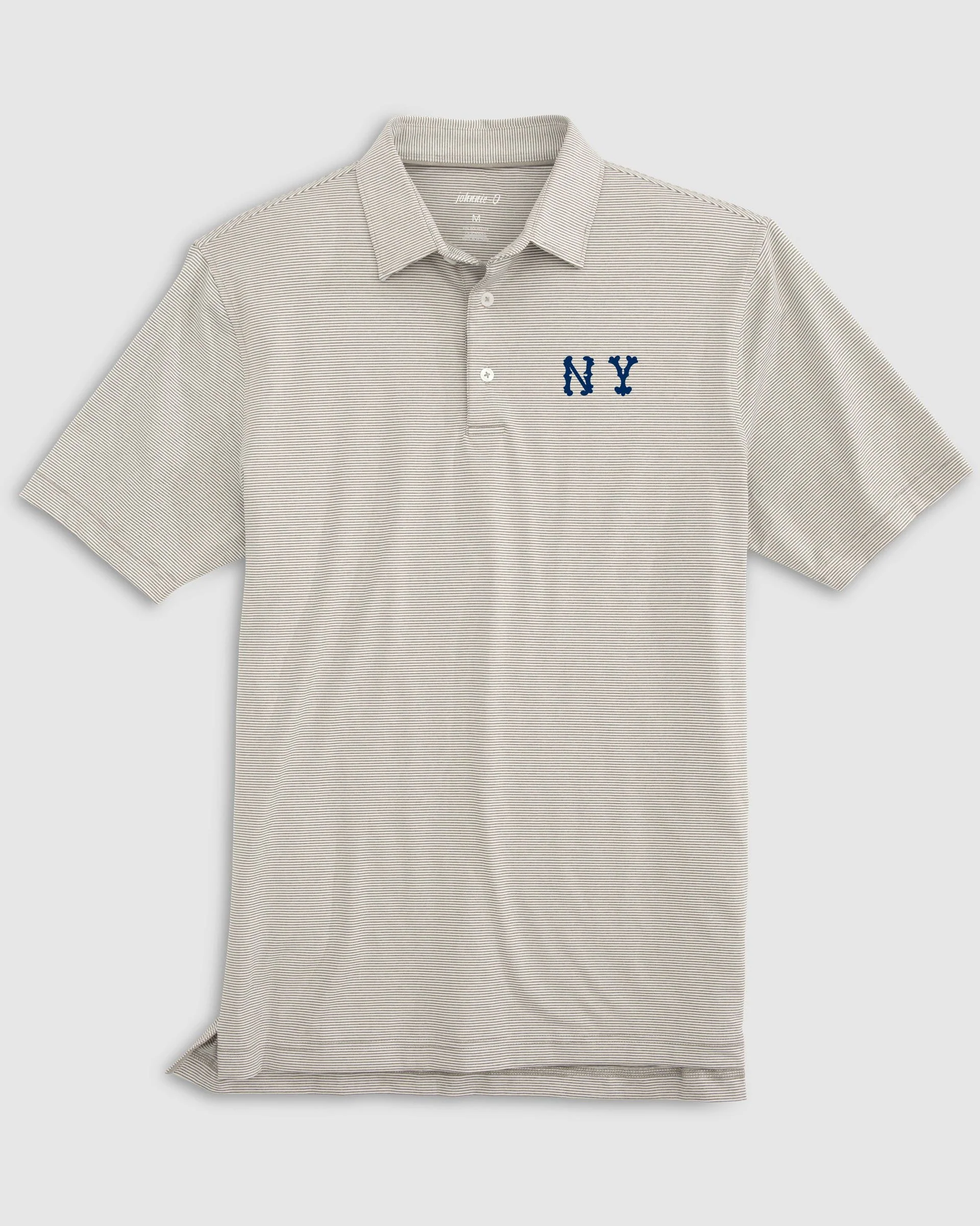 New York Yankees Lyndonn Striped Jersey Performance Polo - Cooperstown Logo