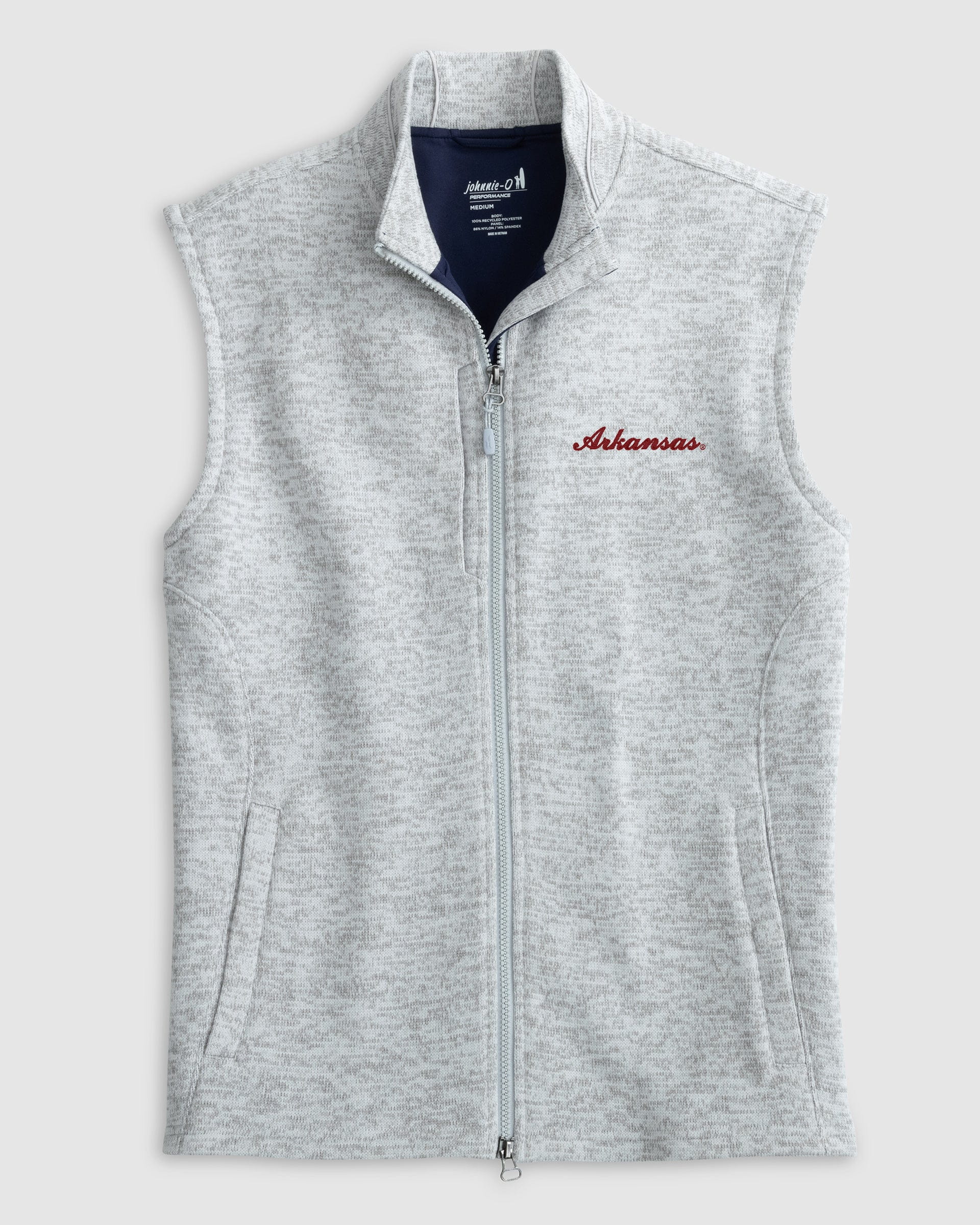 Arkansas Denalis Performance Fleece Vest - Script Logo