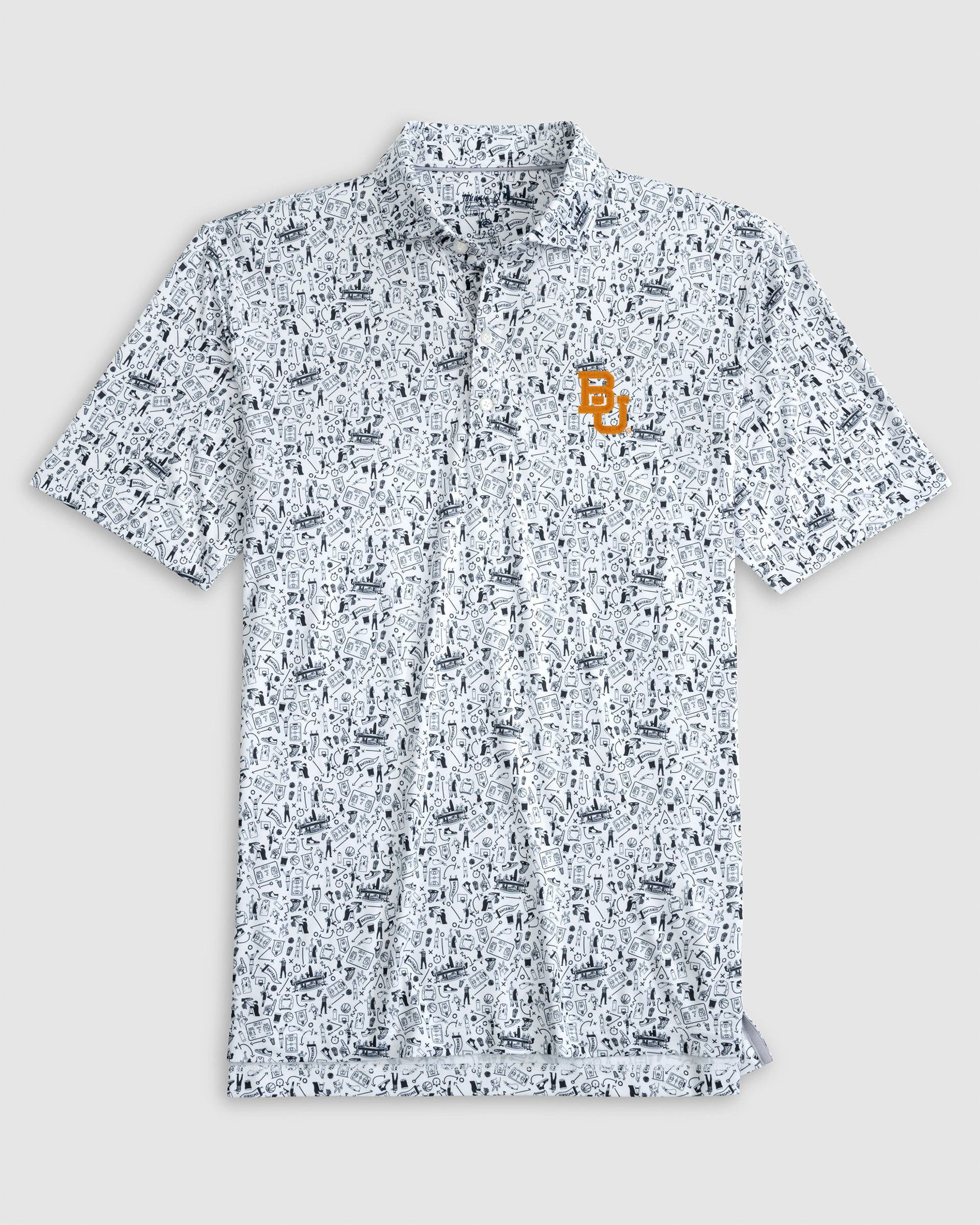 Baylor Hoop There It Is Printed Performance Jersey Polo