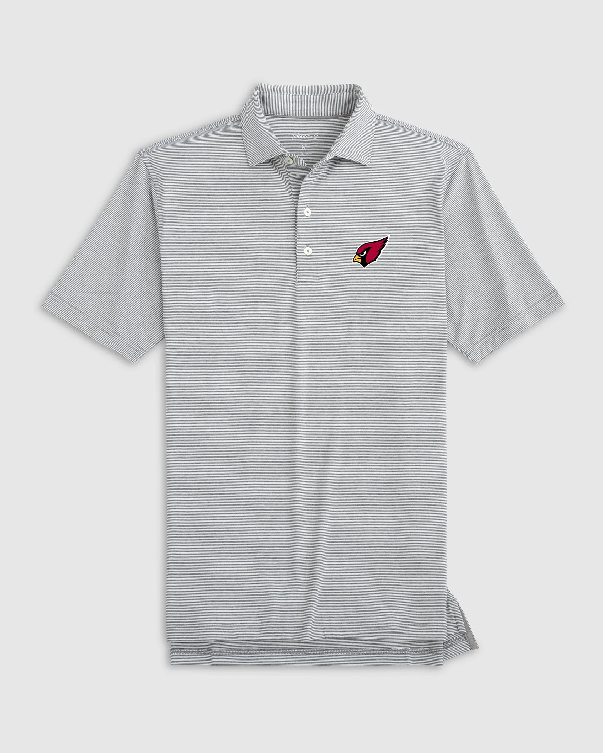 Arizona Cardinals Lyndonn Striped Performance Jersey Polo
