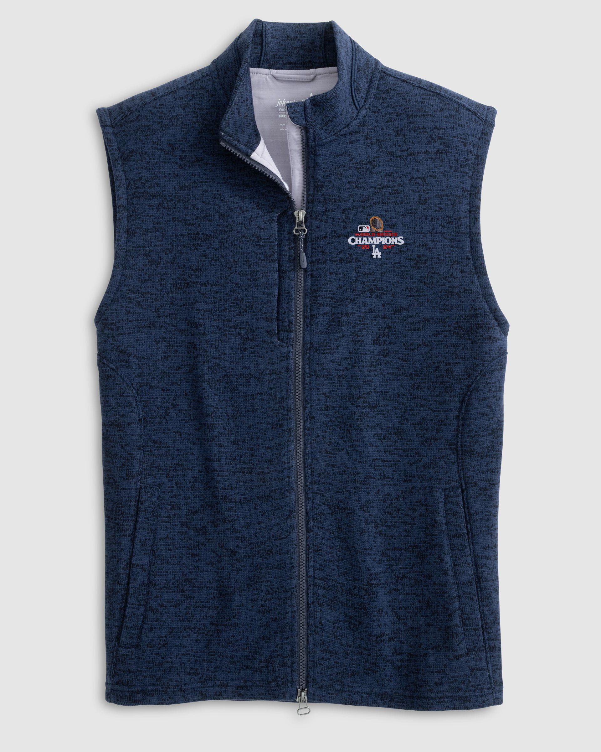 Los Angeles Dodgers Denalis Double-Zip Fleece Vest - 2024 World Series Champions Logo