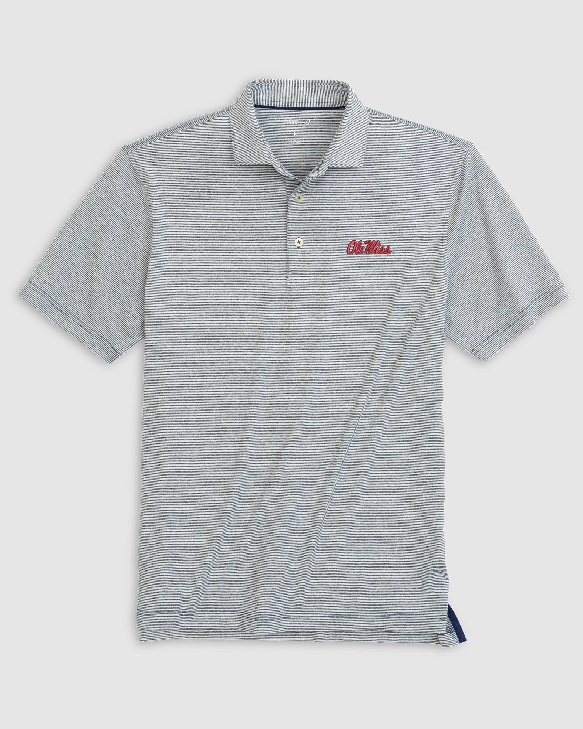 Ole Miss Lyndonn Striped Jersey Performance Polo