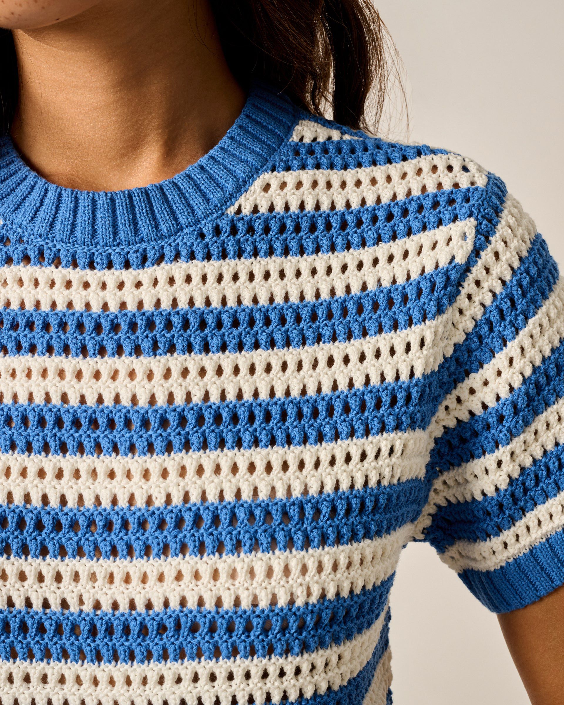 Aubrey Short Sleeve Cotton Sweater