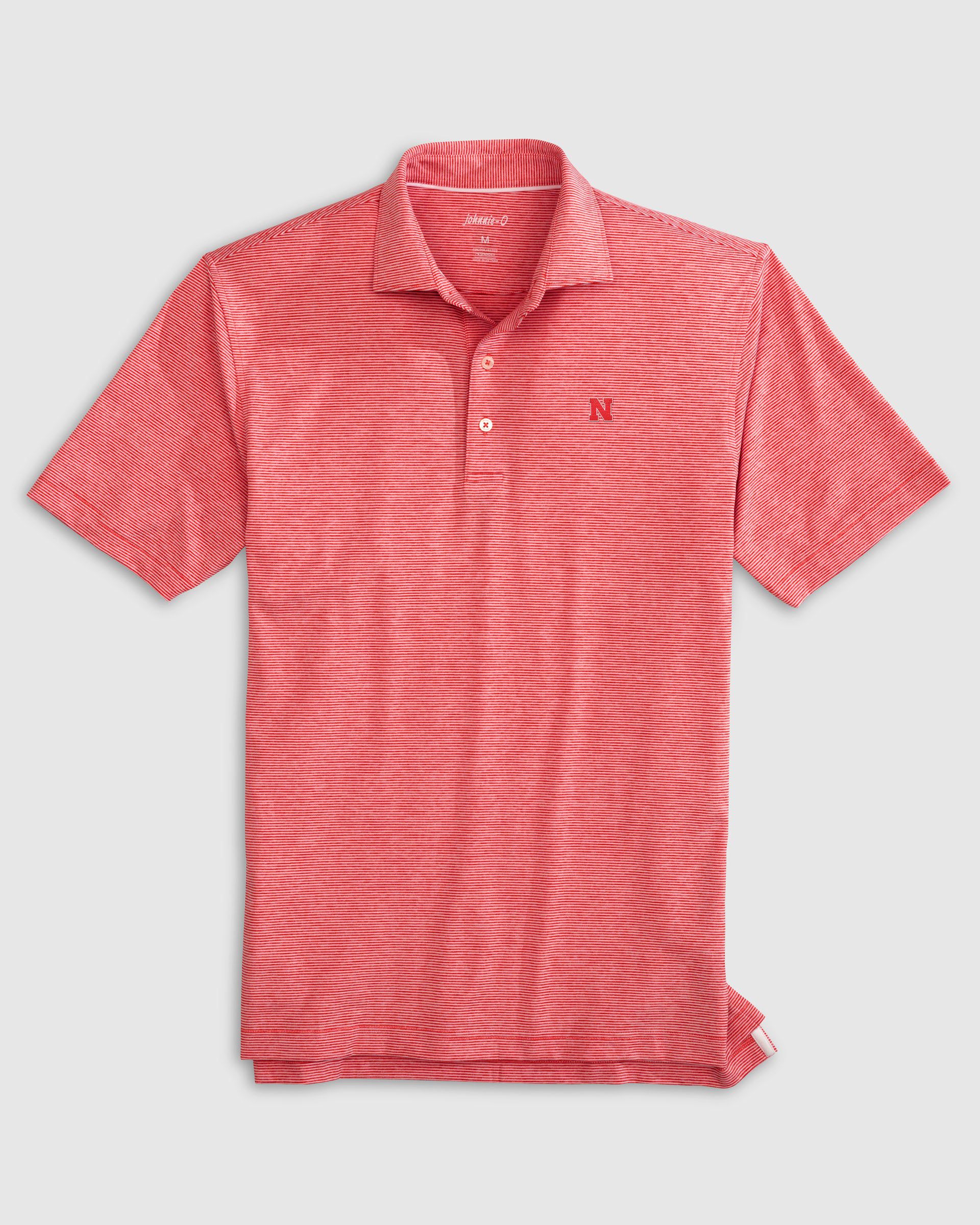 Nebraska Lyndonn Striped Jersey Performance Polo