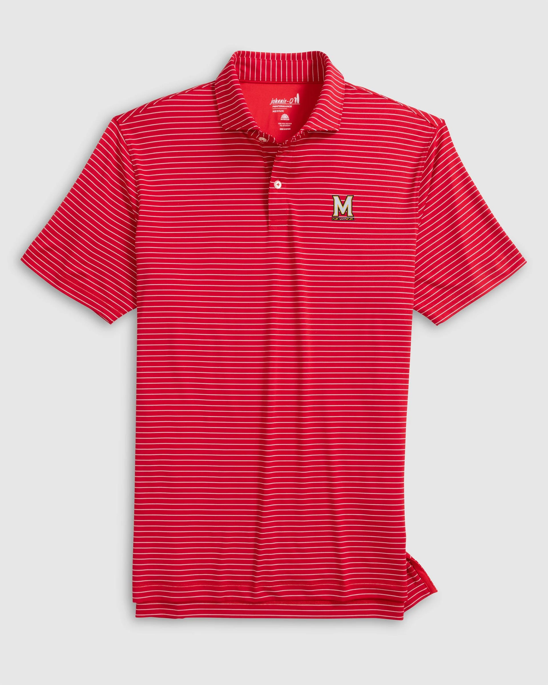Maryland Beau Striped Performance Jersey Polo