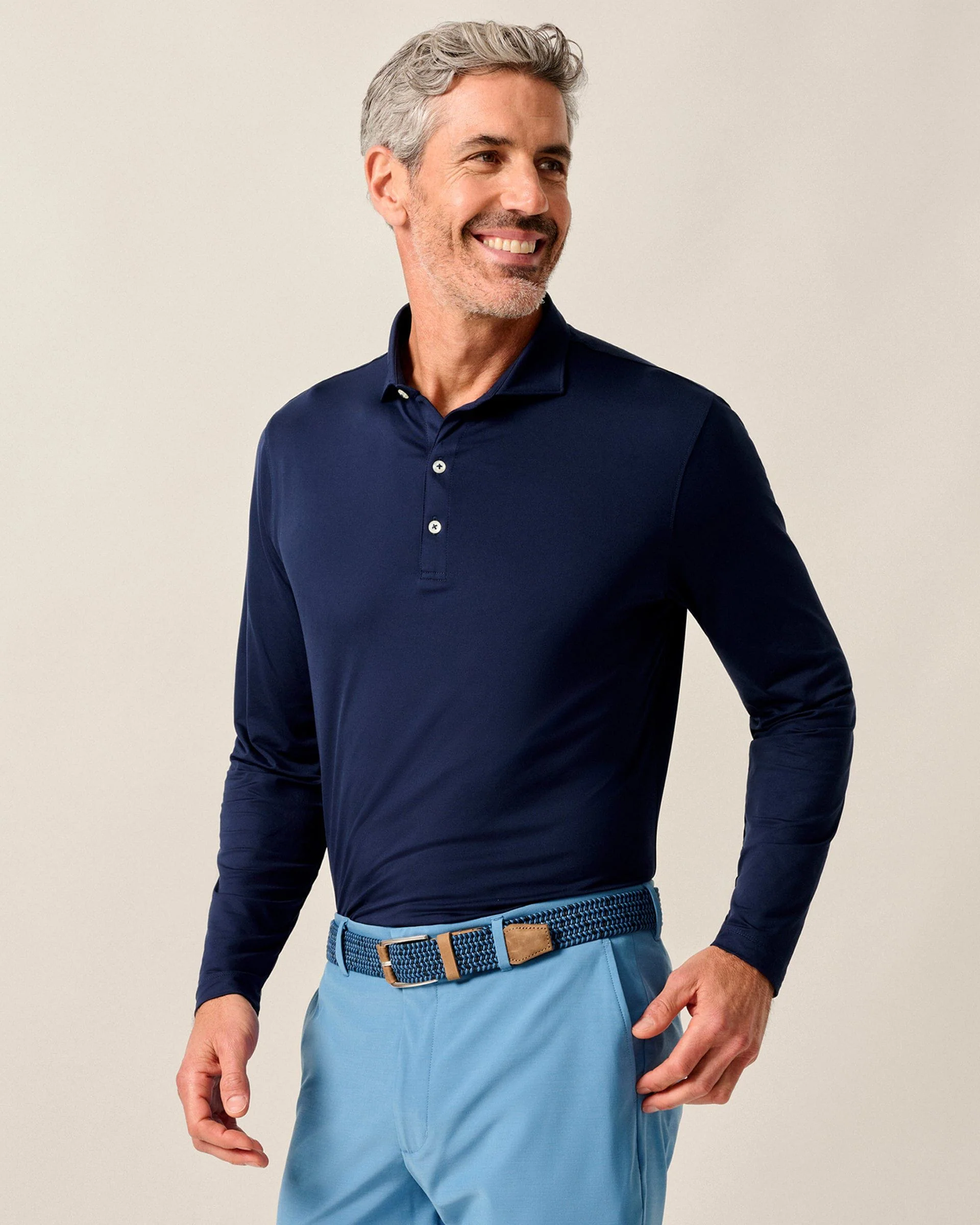 Featherweight Long Sleeve Performance Polo - Swing