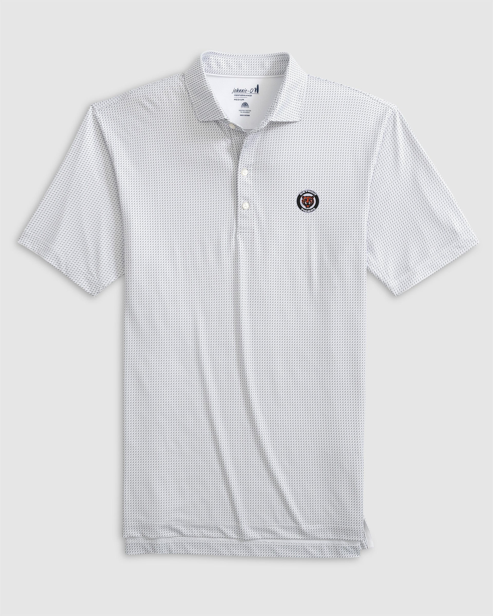 Detriot Tigers Tee Time Performance Jersey Polo - Cooperstown Logo