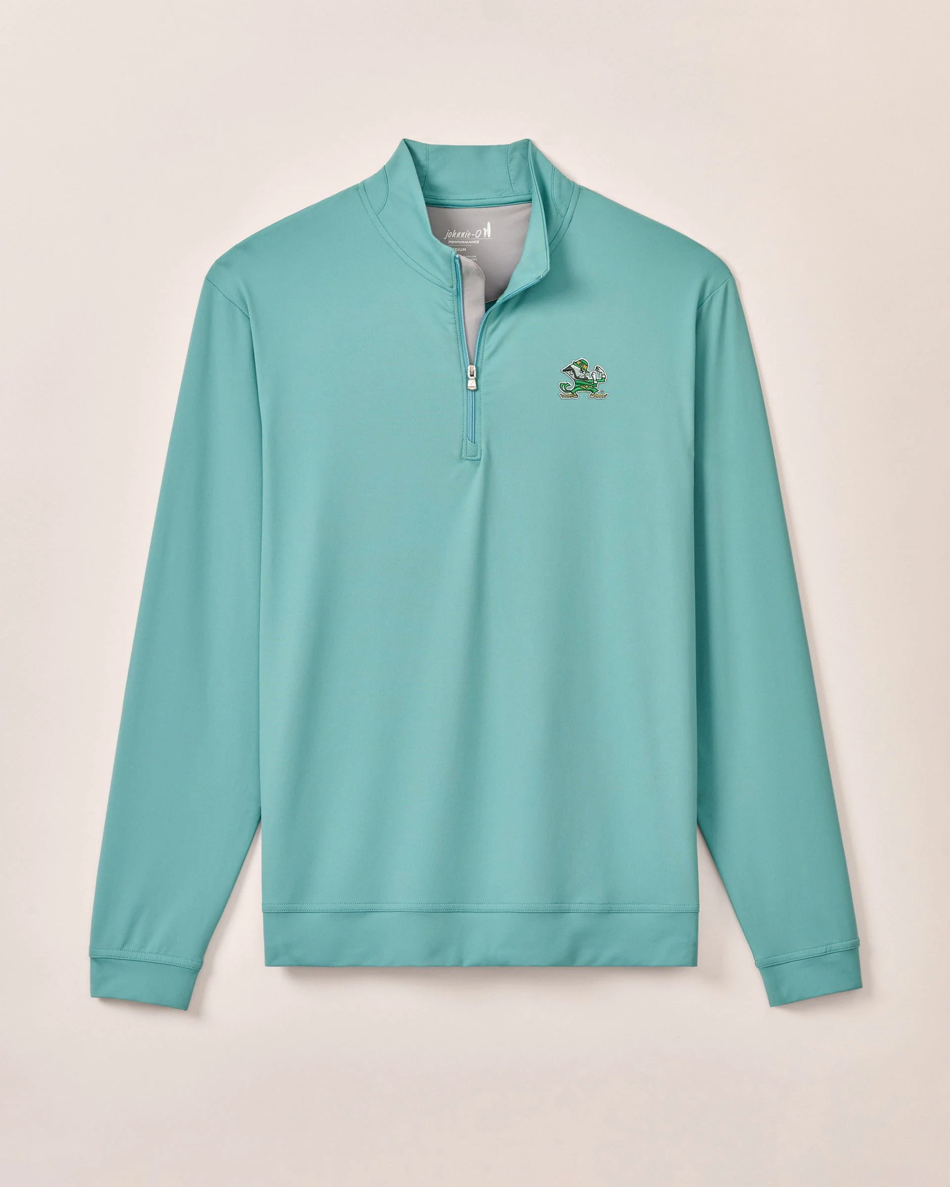 Notre Dame Motion Performance 1/4 Zip - Leprechaun Logo