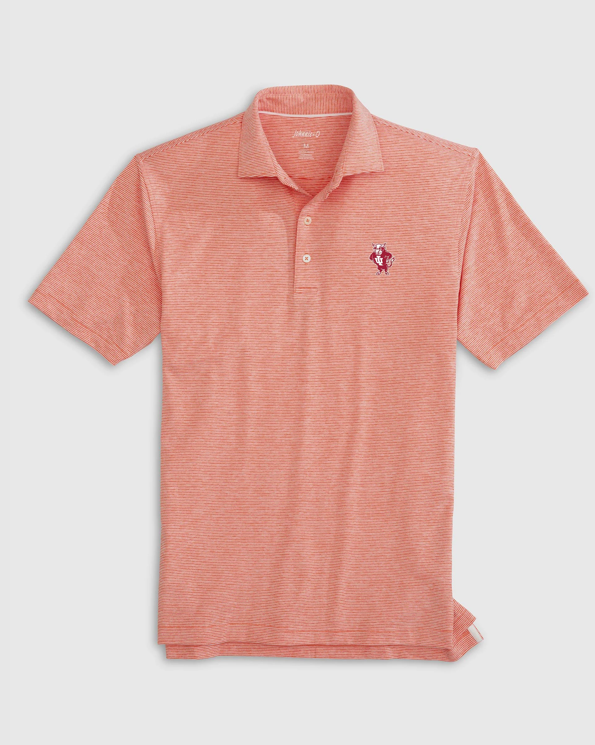 Indiana Lyndonn Striped Jersey Performance Polo - Vault Logo