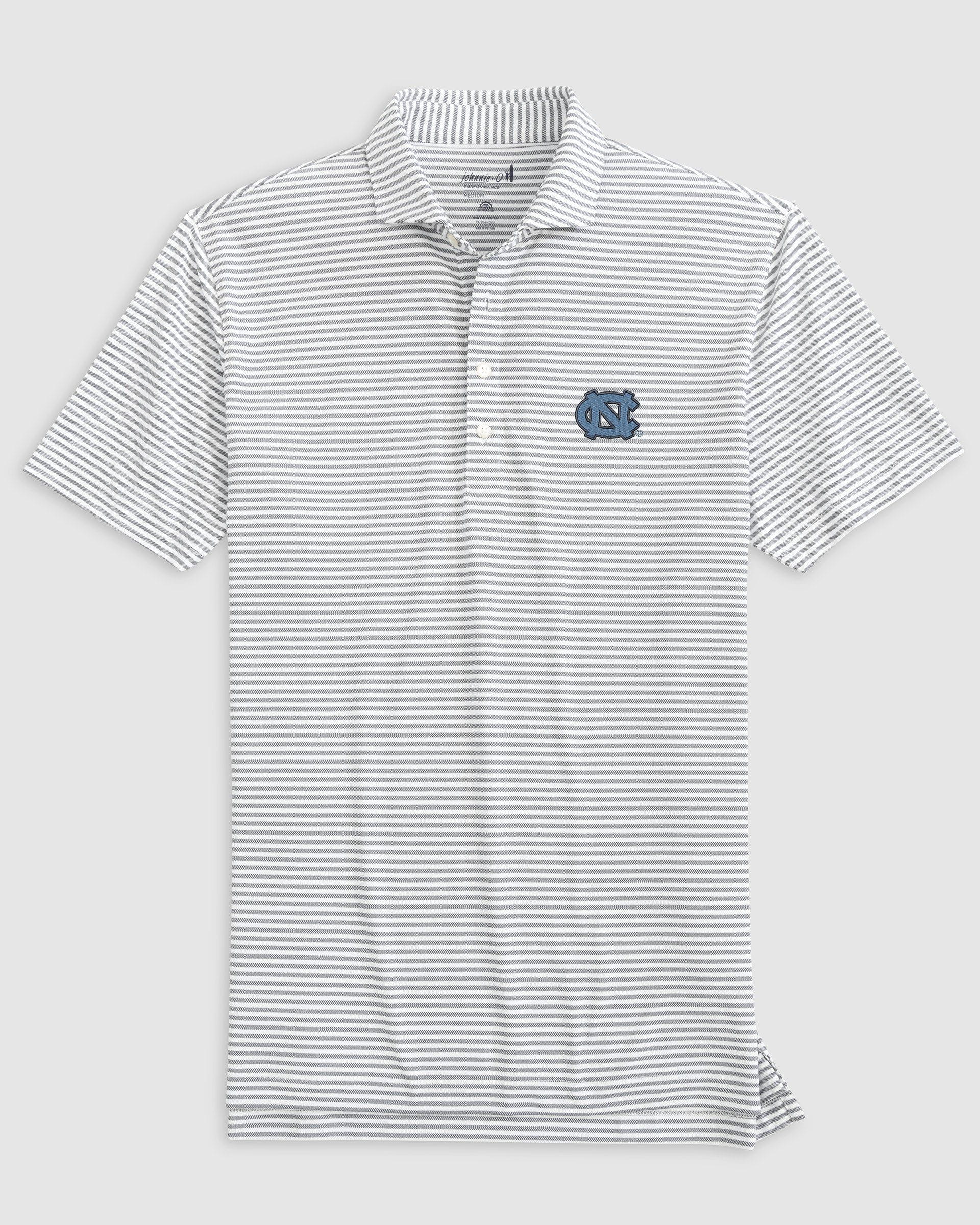 North Carolina Stetsons Striped Performance Mesh Polo