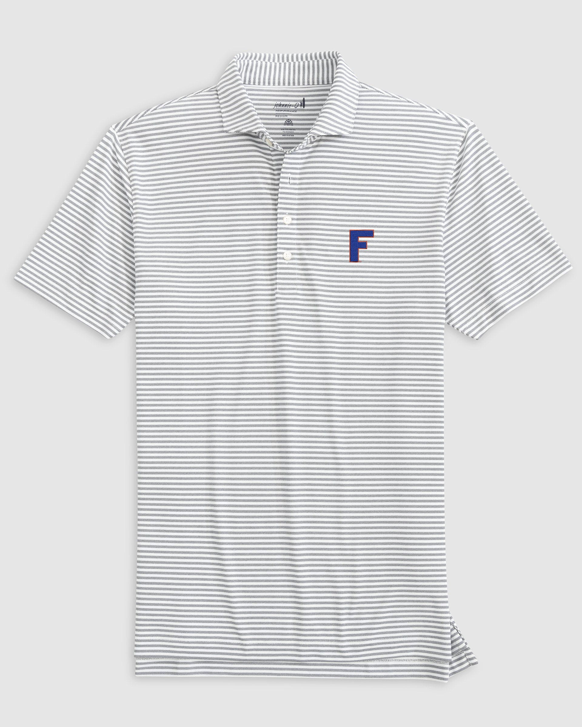 Florida Stetsons Striped Performance Mesh Polo - Vault Logo