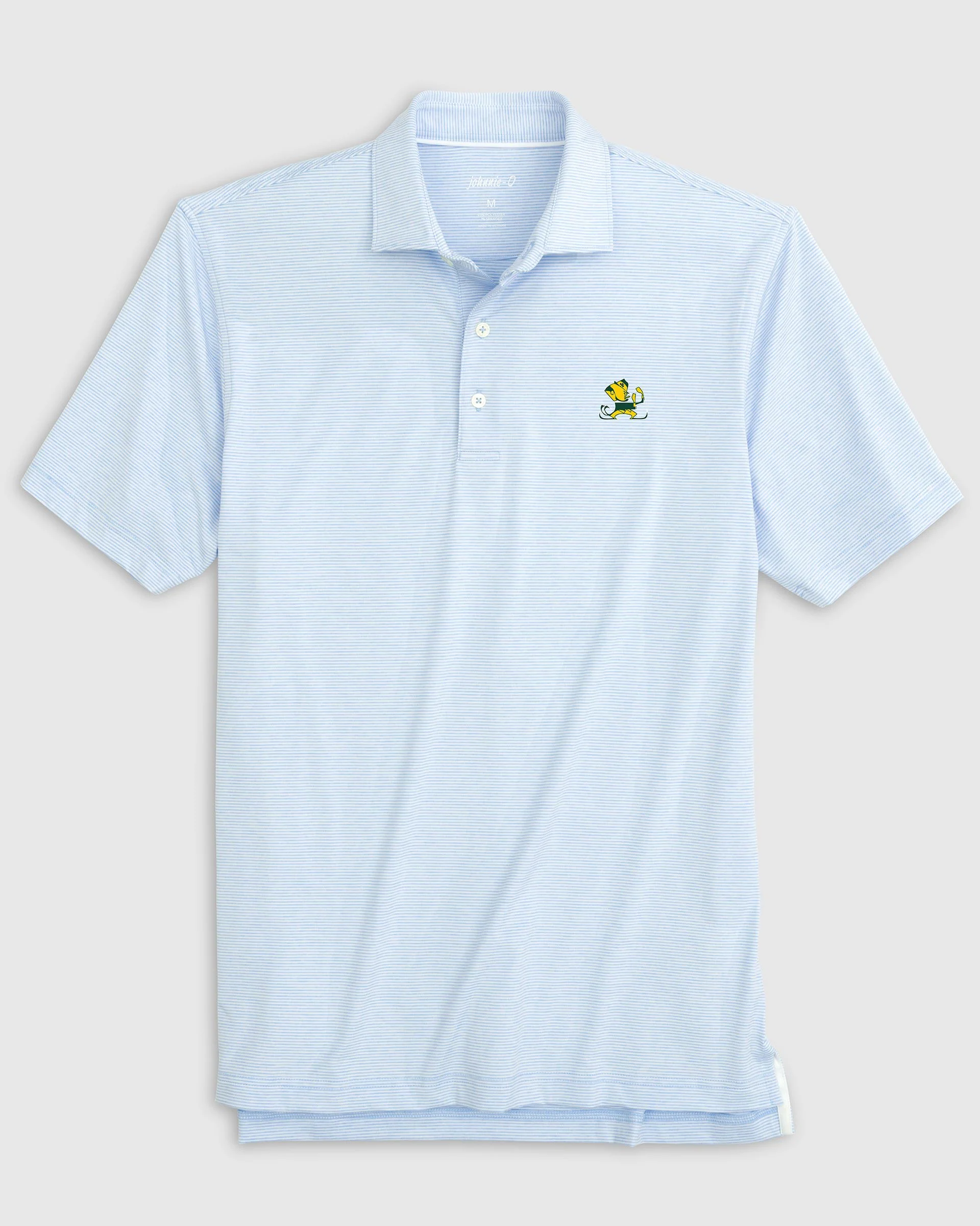 Notre Dame Lyndon Striped Jersey Performance Polo - Vintage Logo