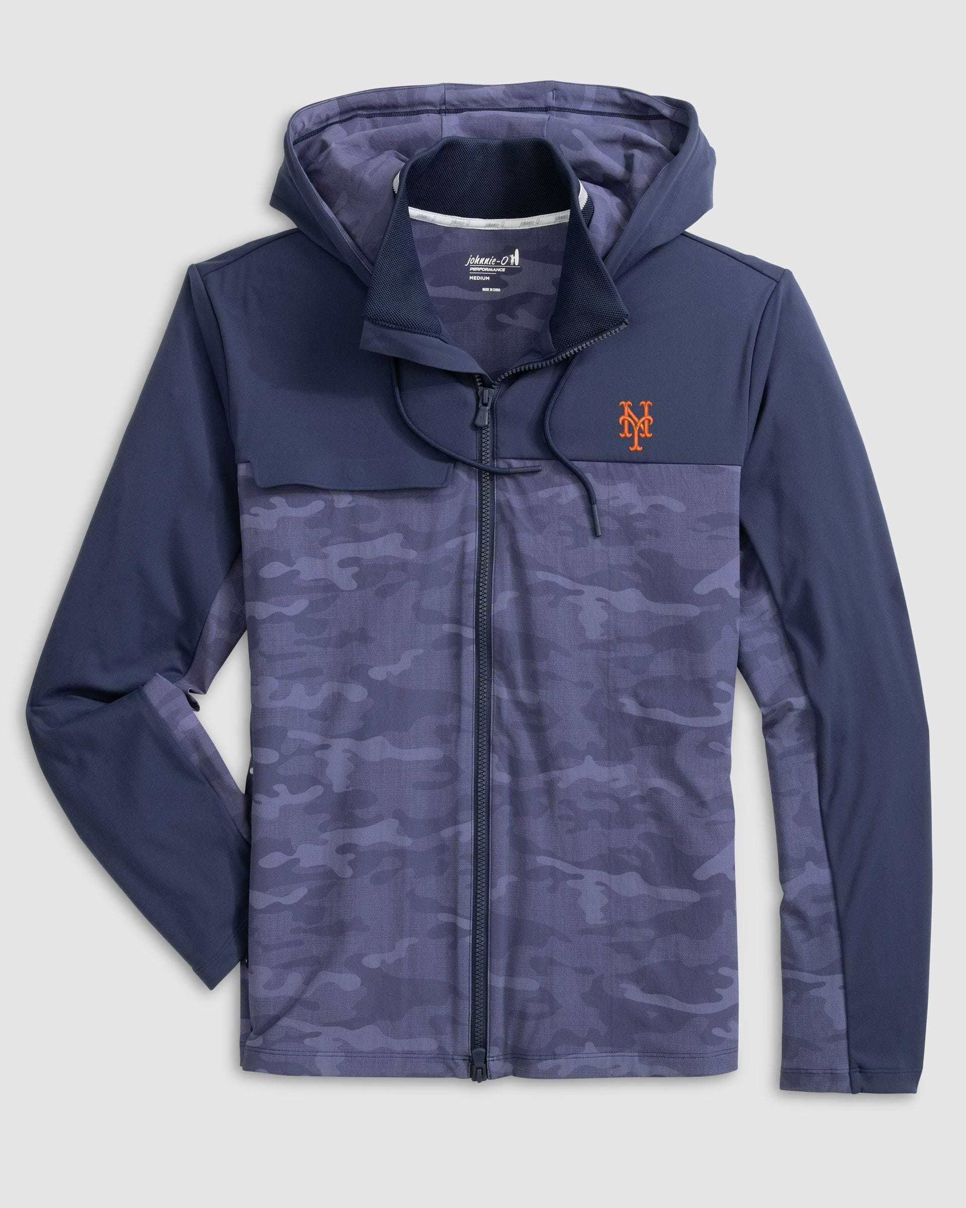New York Mets Callahan Camo Hooded Performance Jacket