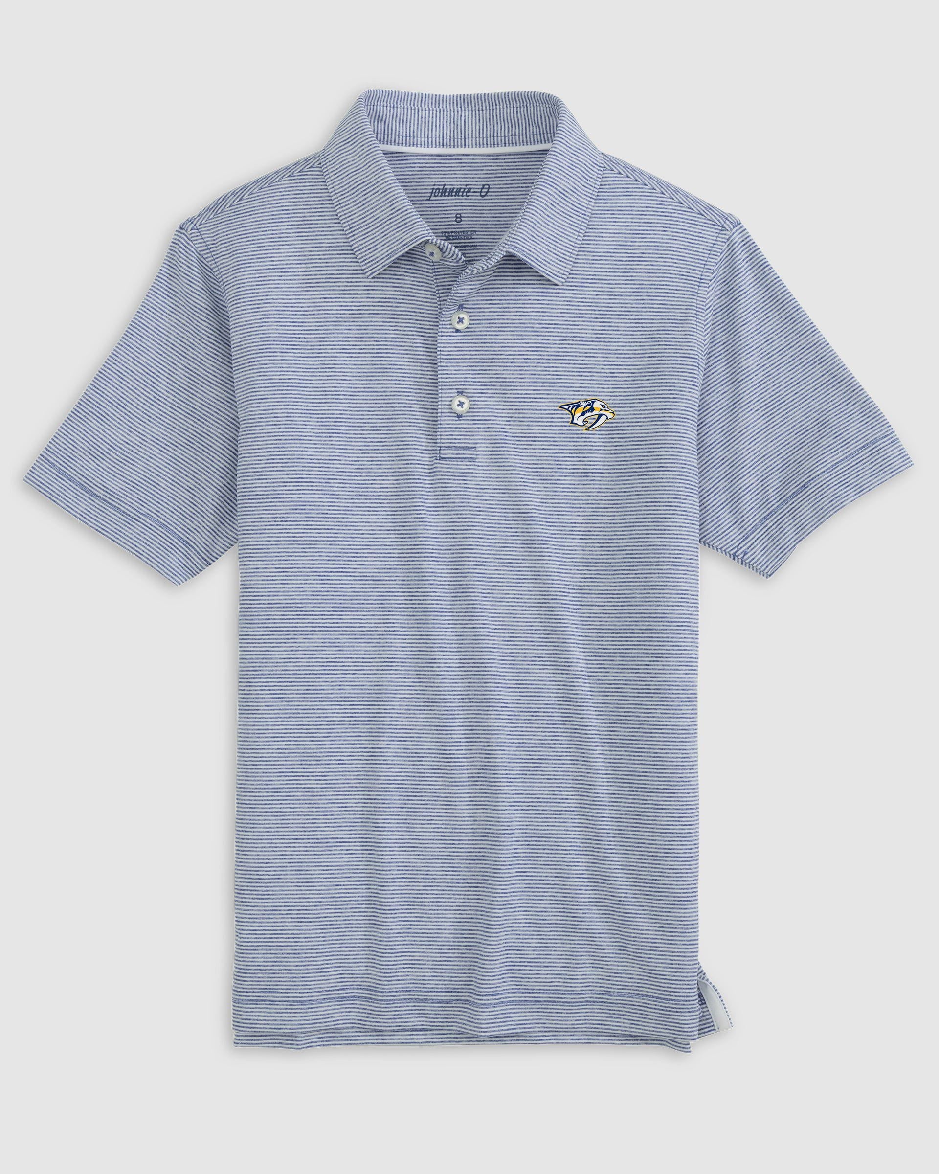 Nashville Predators Lyndonn Jr. Striped Jersey Performance Polo
