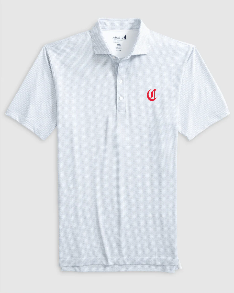 Cincinnati Reds Slade Performance Jersey Printed Polo - Cooperstown Logo