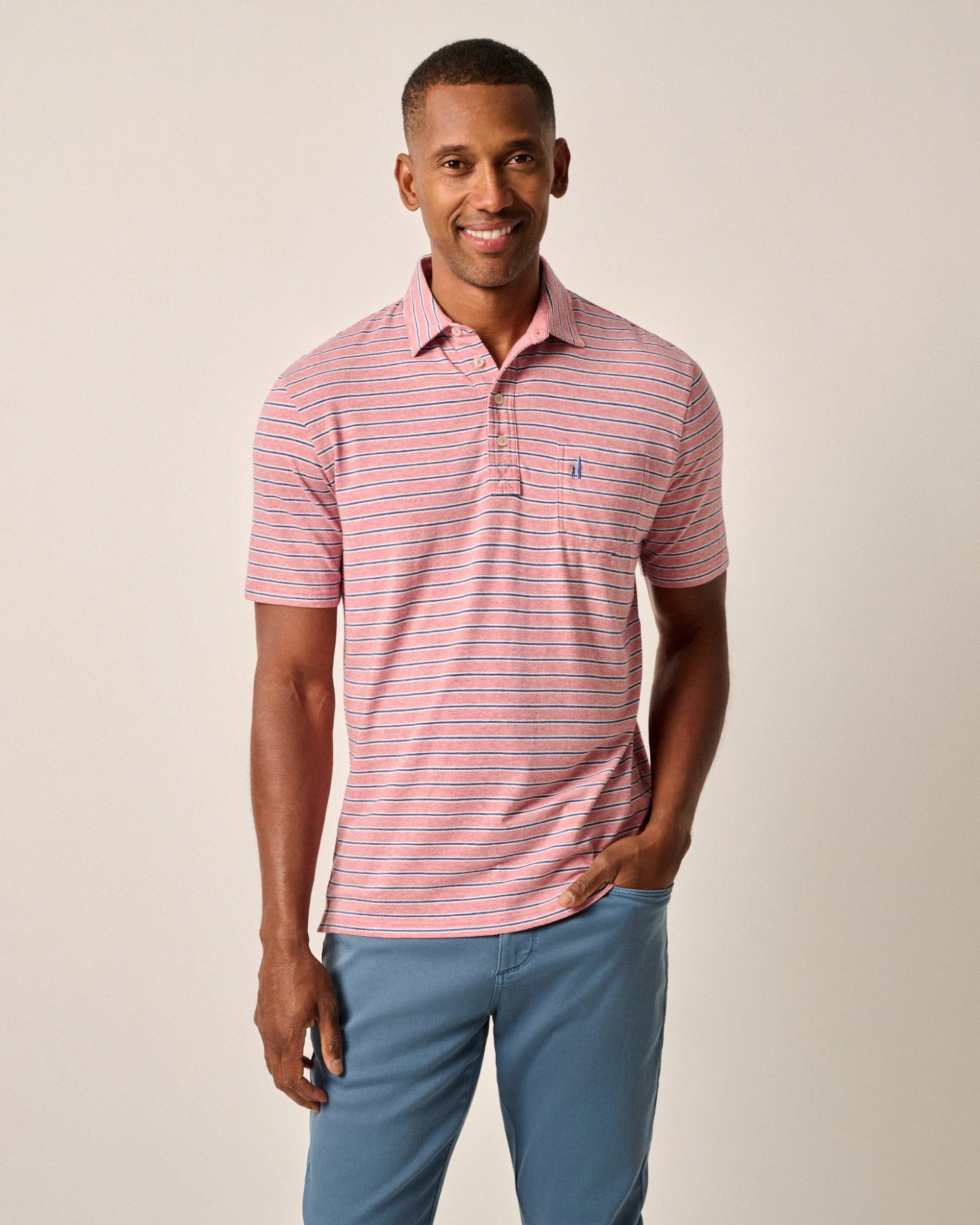 Original 4-Button Polo - Matthis Stripe