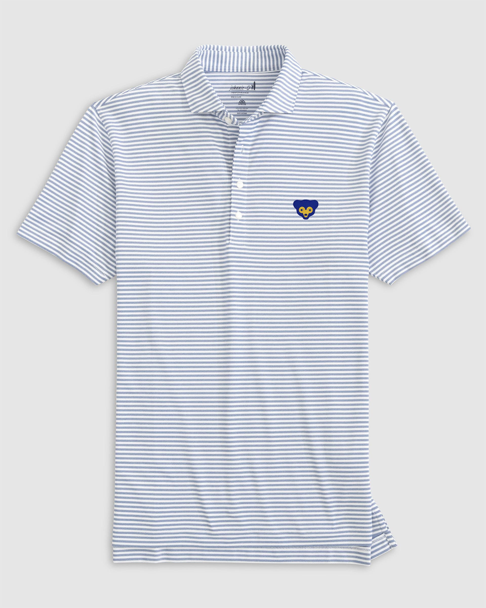 Chicago Cubs Stetsons Performance Mesh Polo - Cooperstown Logo