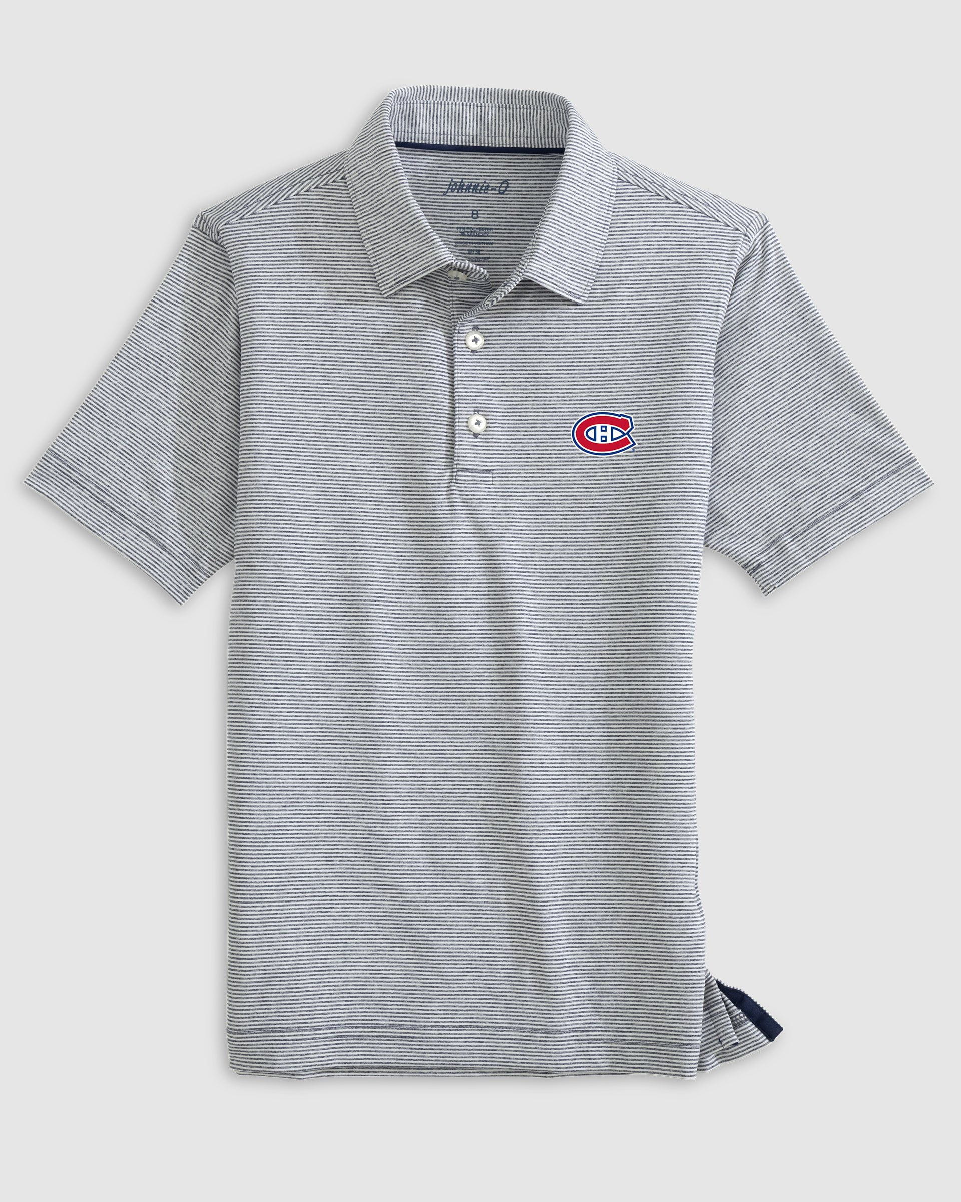 Montreal Canadiens Lyndonn Jr. Striped Jersey Performance Polo