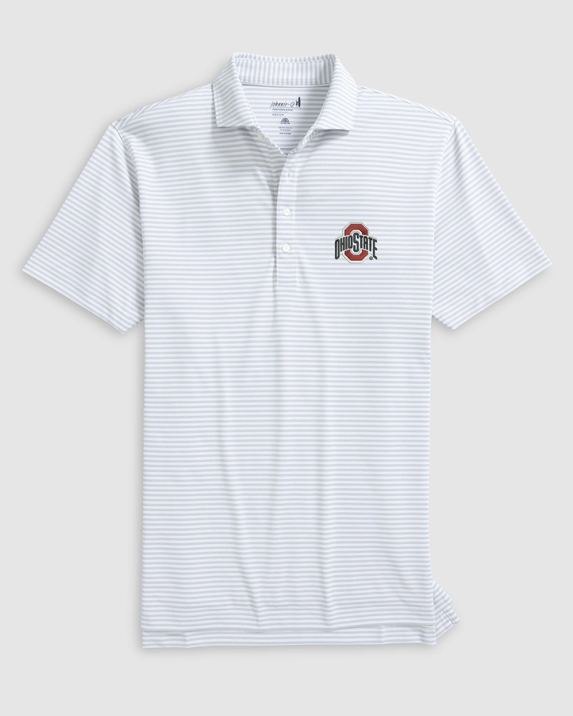 Ohio Stetsons Striped Performance Mesh Polo