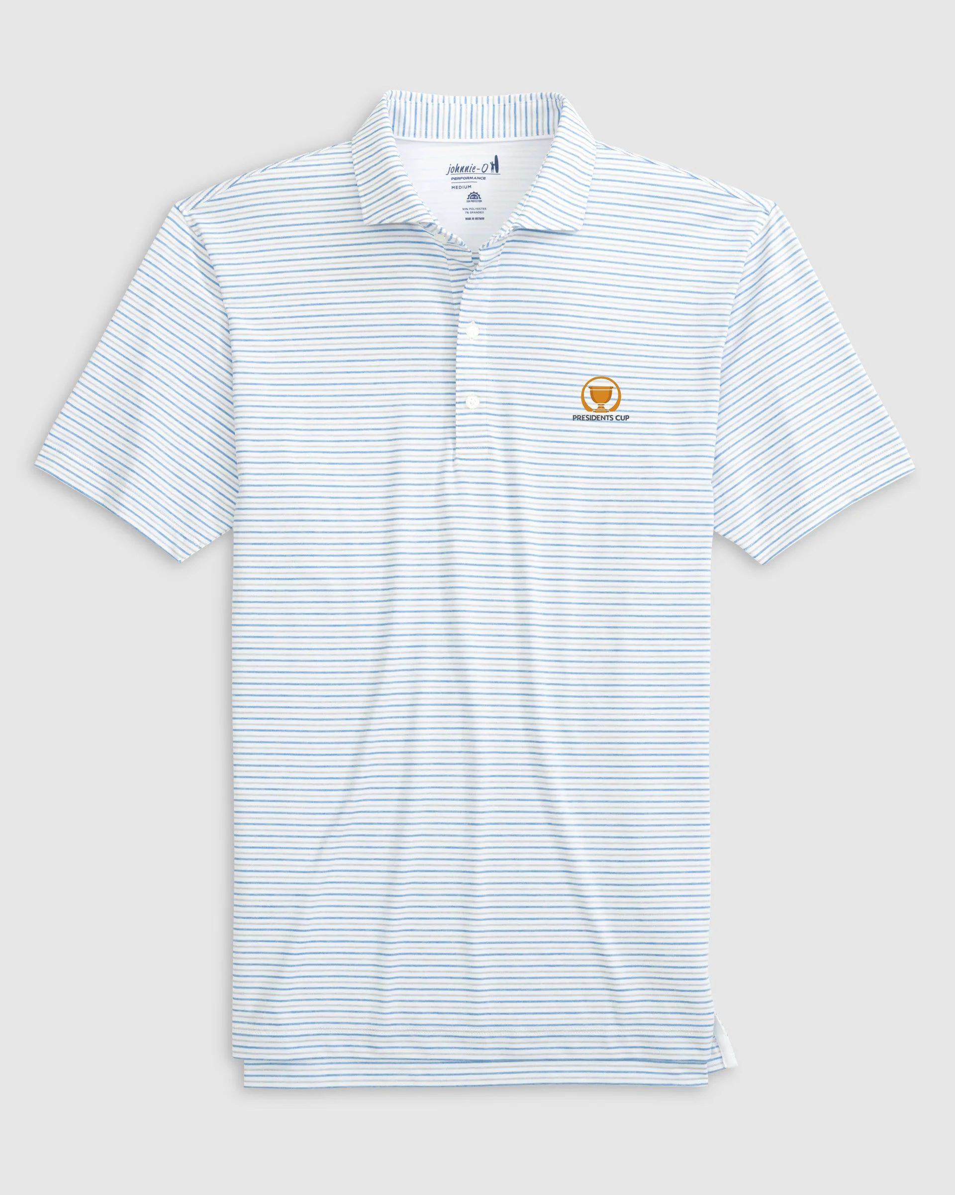 2024 Presidents Cup Vik Striped Jersey Performance Polo