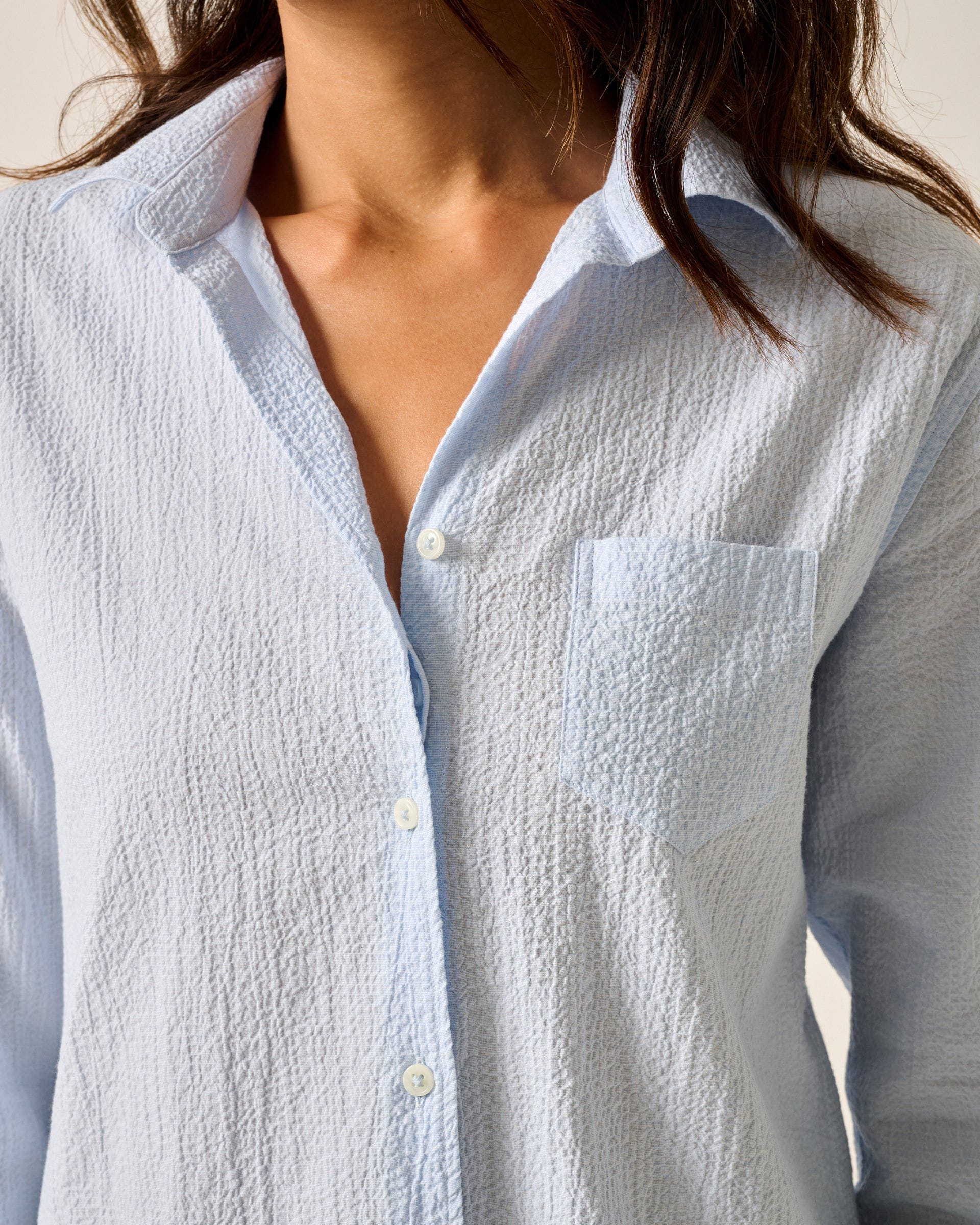 Marisa Stretch Cotton Button Down Shirt